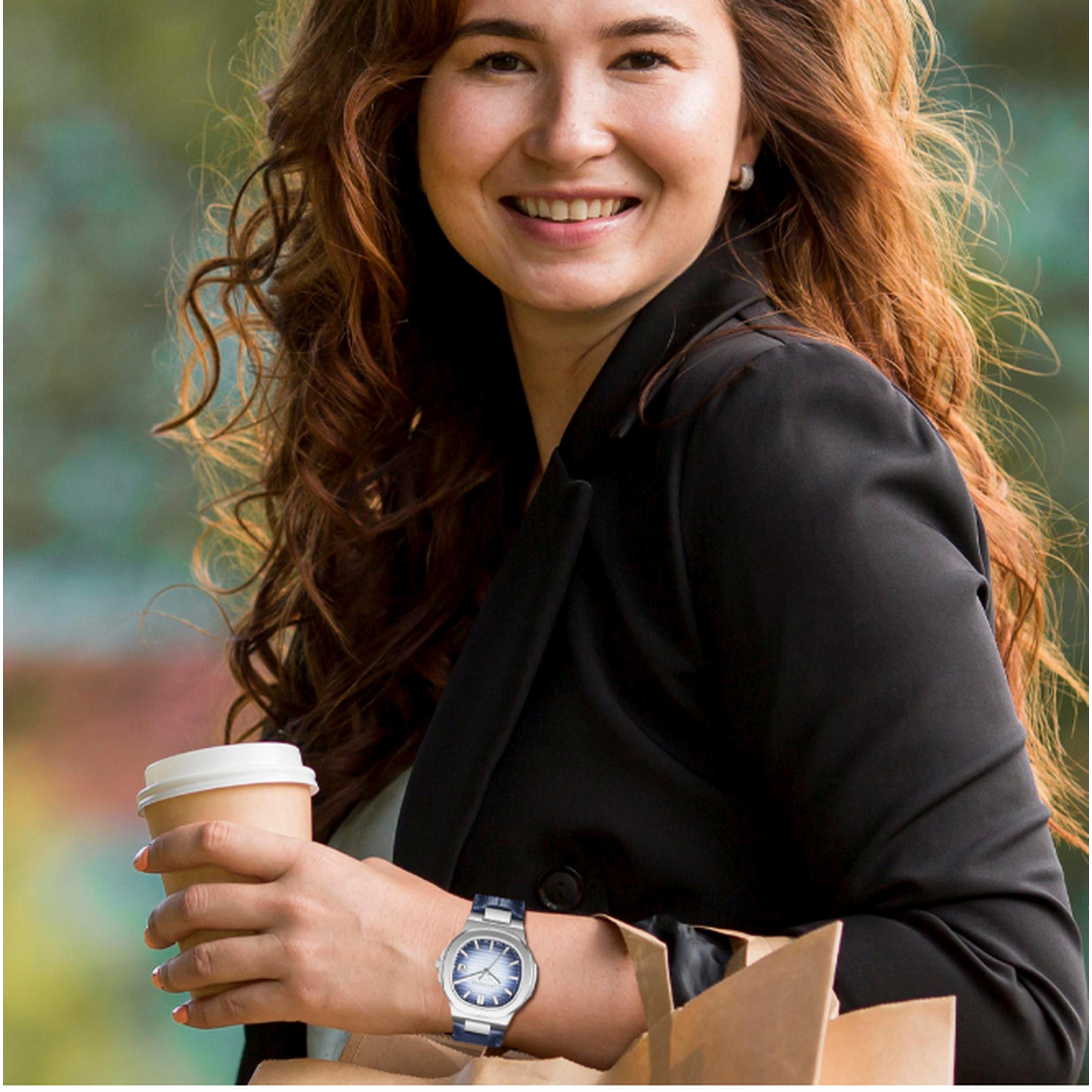 Lee Cooper Women's 35MM Blue Analog Leather Strap Watch | LC08107.399-women-watchesandjewellery-watches-image-7