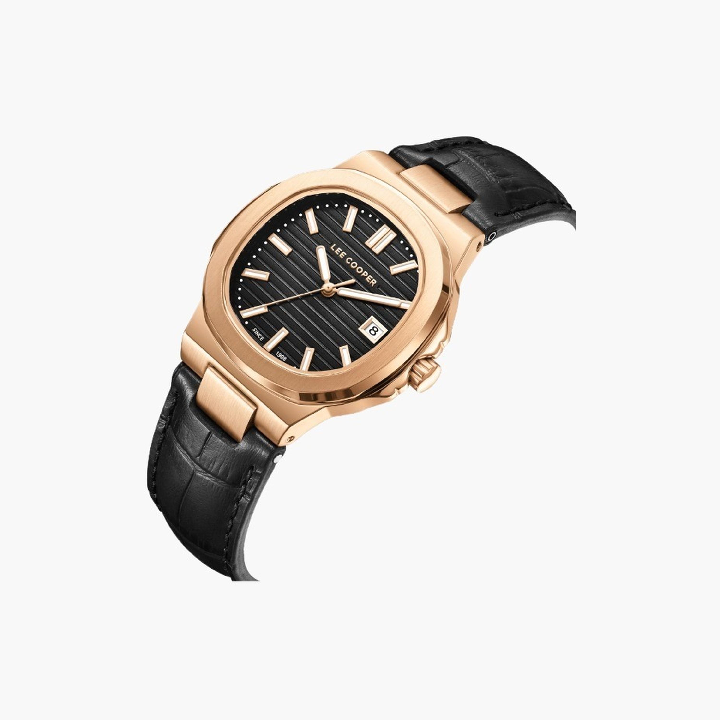لي كوبر- ساعة نسائية 35 مم تناظرية سوار جلدي لون أسود-women-watchesandjewellery-watches-image-4
