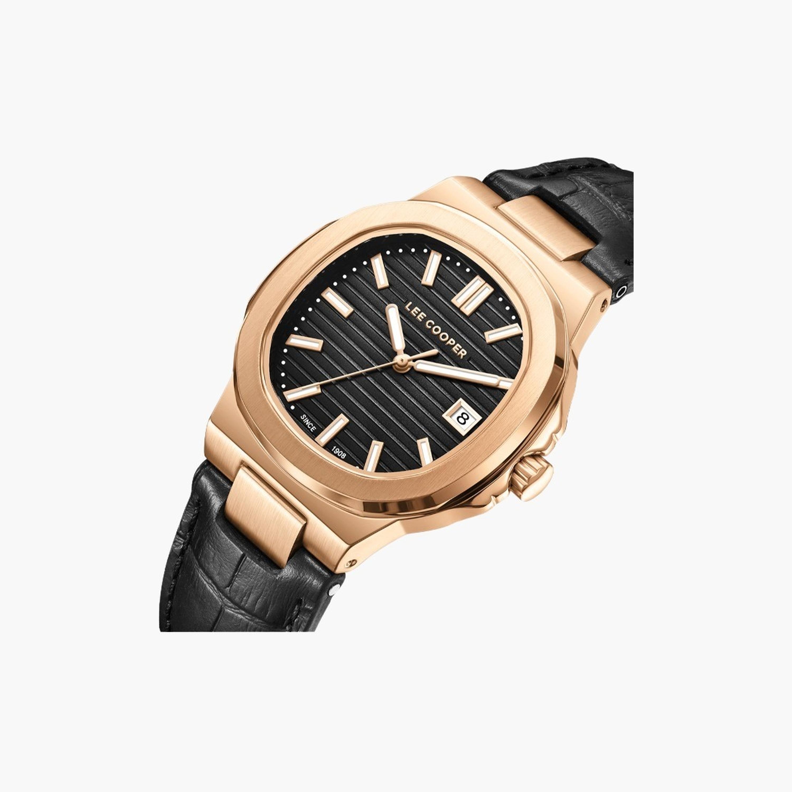 لي كوبر- ساعة نسائية 35 مم تناظرية سوار جلدي لون أسود-women-watchesandjewellery-watches-image-5