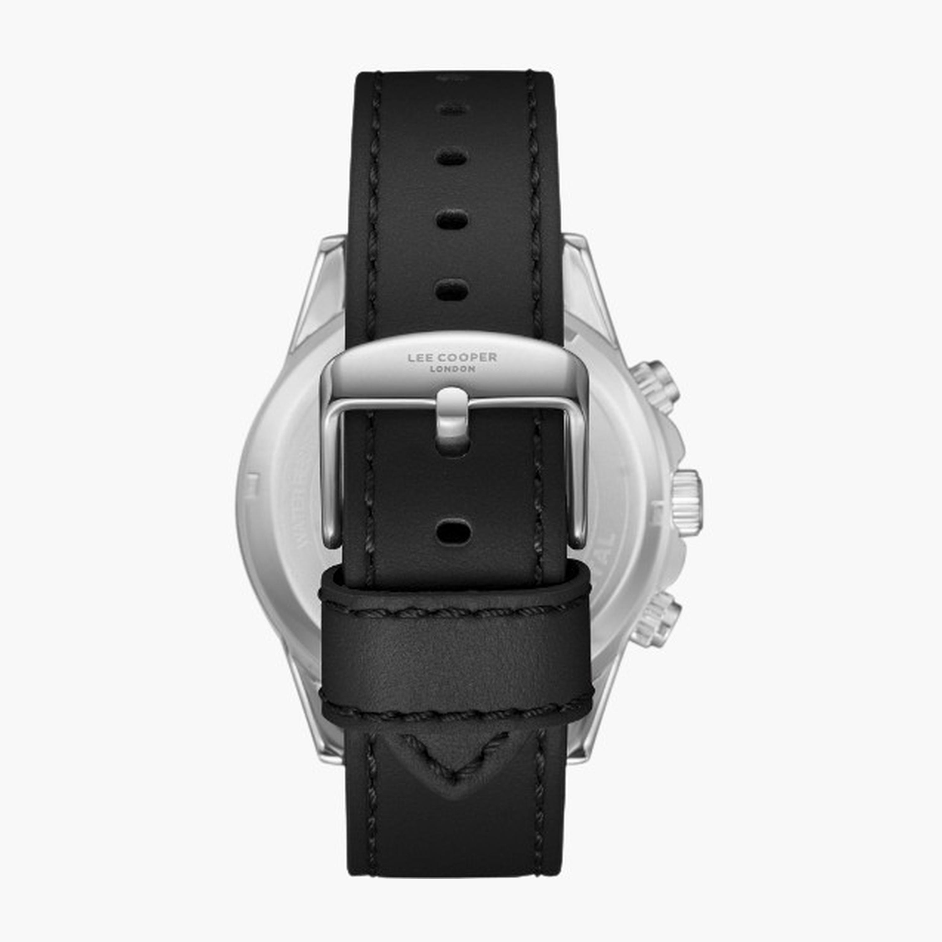 لي كوبر- ساعة رجالية 46 مم كرونوغراف سوار جلدي لون أسود-men-watchesandjewellery-watches-image-4
