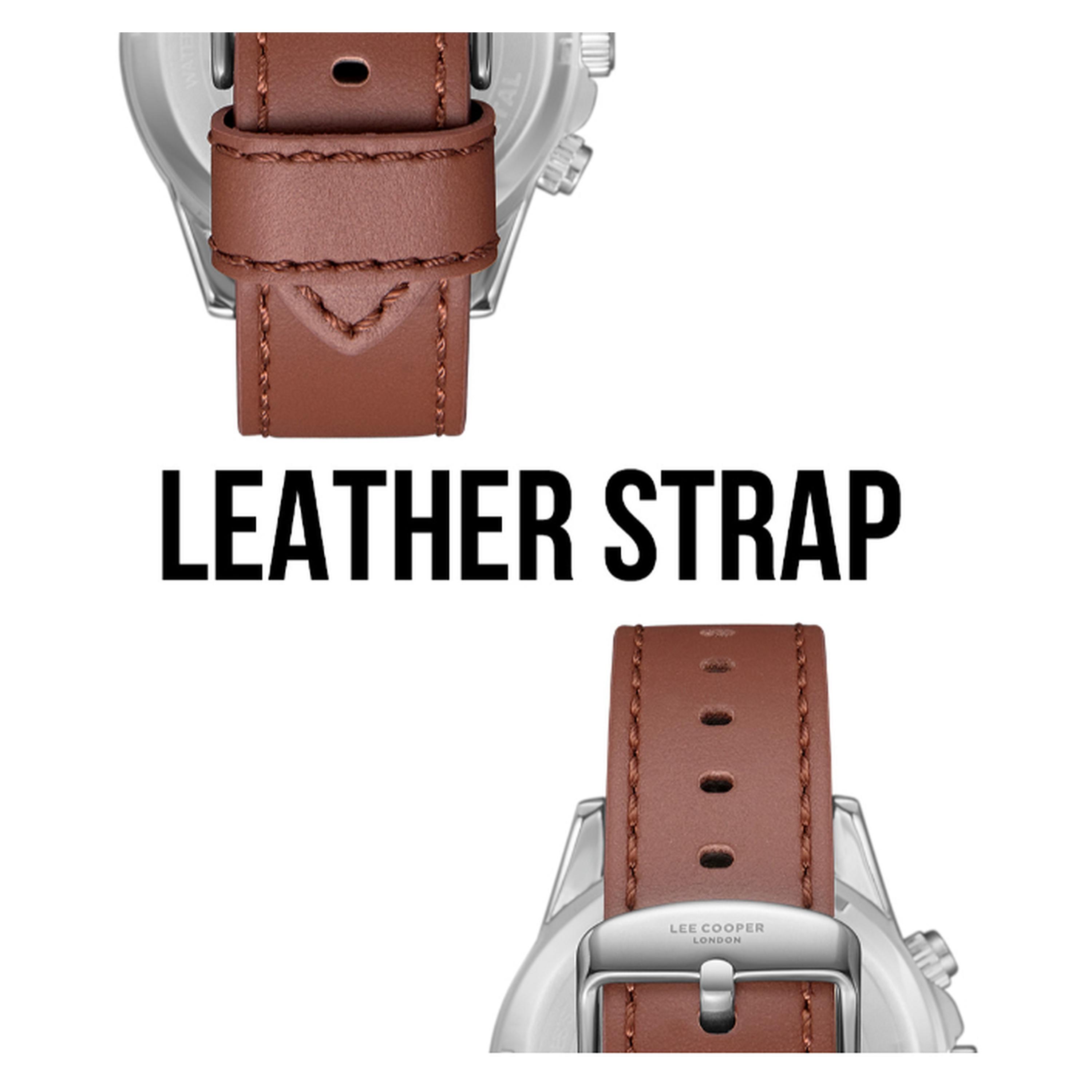 Lee Cooper Men's 46MM Brown Chronograph Leather Strap Watch | LC08004.551-men-watchesandjewellery-watches-image-6