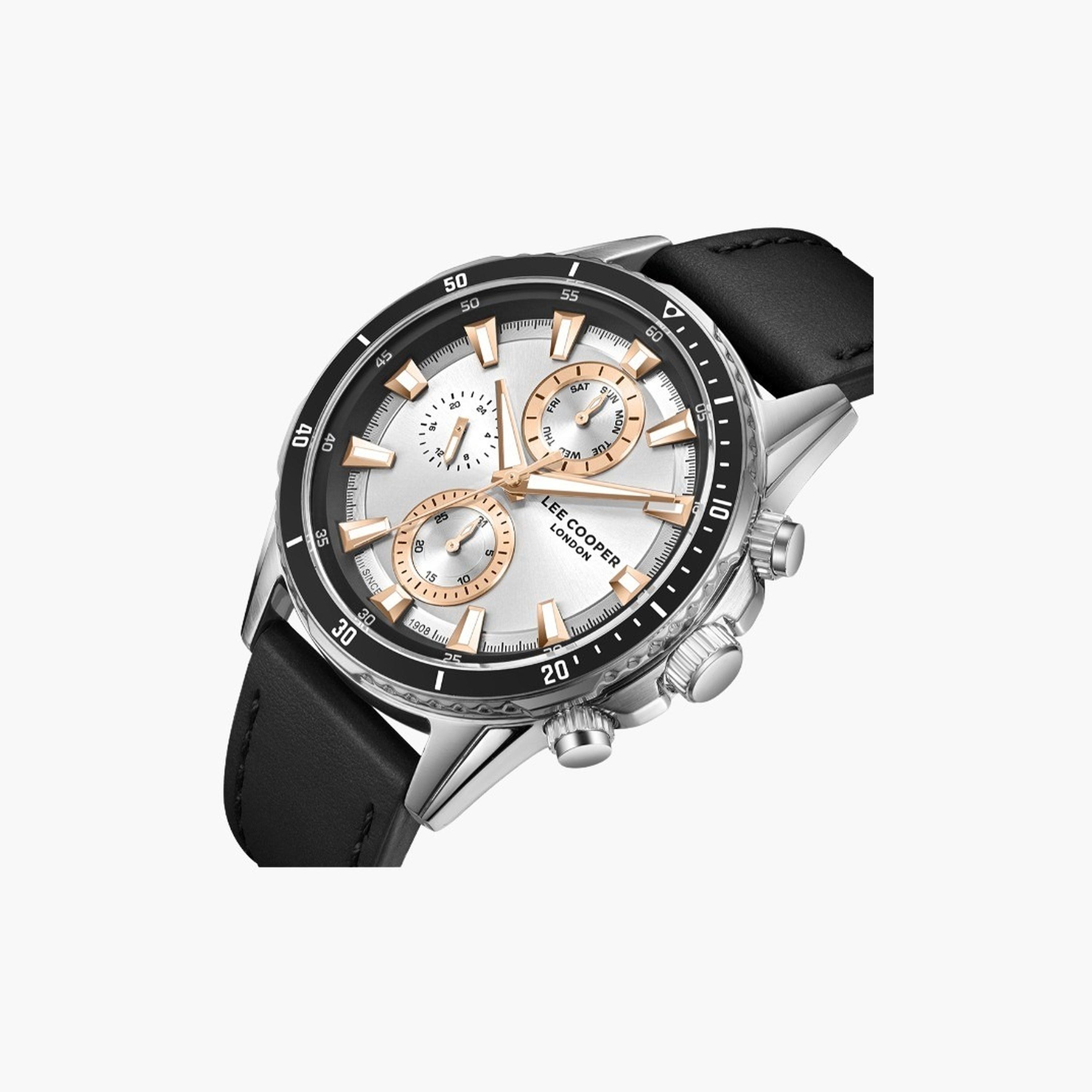 Lee Cooper Men's 46MM Black Chronograph Leather Strap Watch | LC08004.331-men-watchesandjewellery-watches-image-5