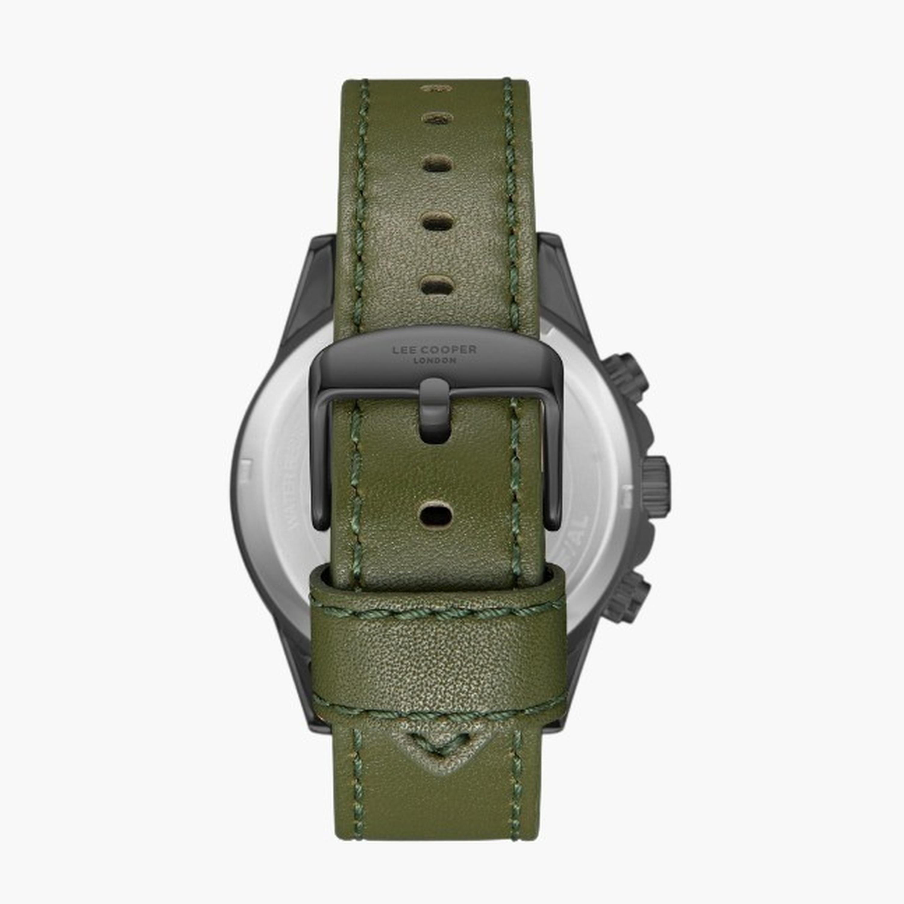Lee Cooper Men's 46MM Green Chronograph Leather Strap Watch | LC08004.077-men-watchesandjewellery-watches-image-4
