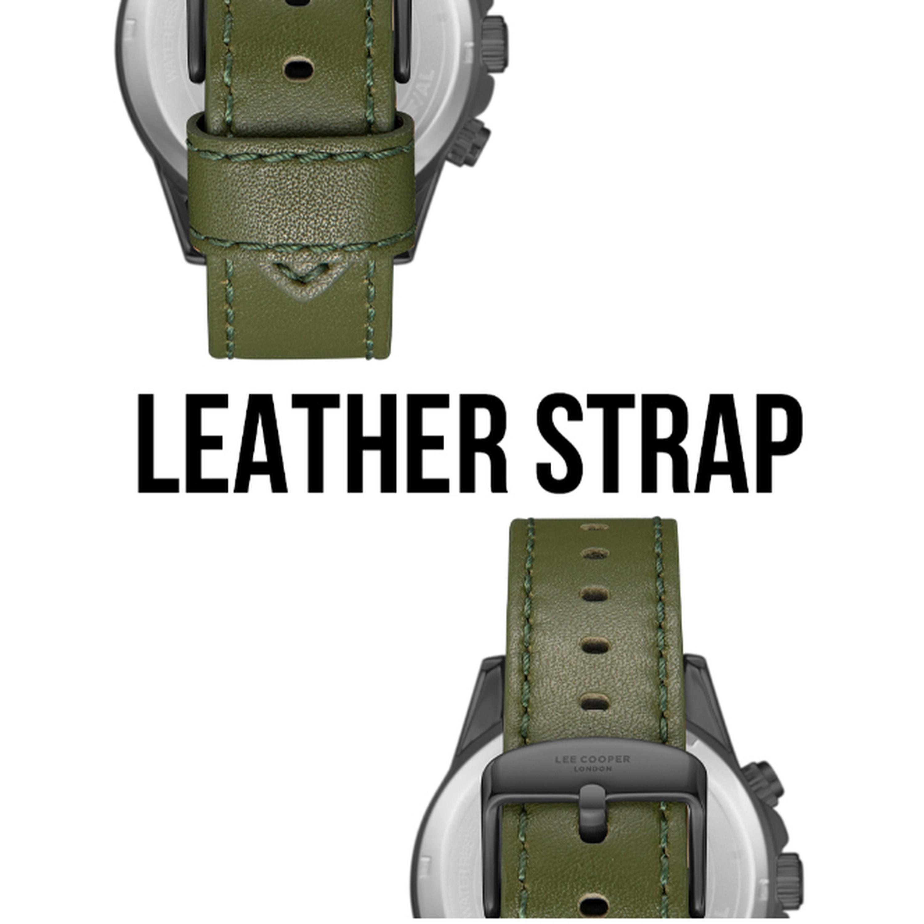 Lee Cooper Men's 46MM Green Chronograph Leather Strap Watch | LC08004.077-men-watchesandjewellery-watches-image-6
