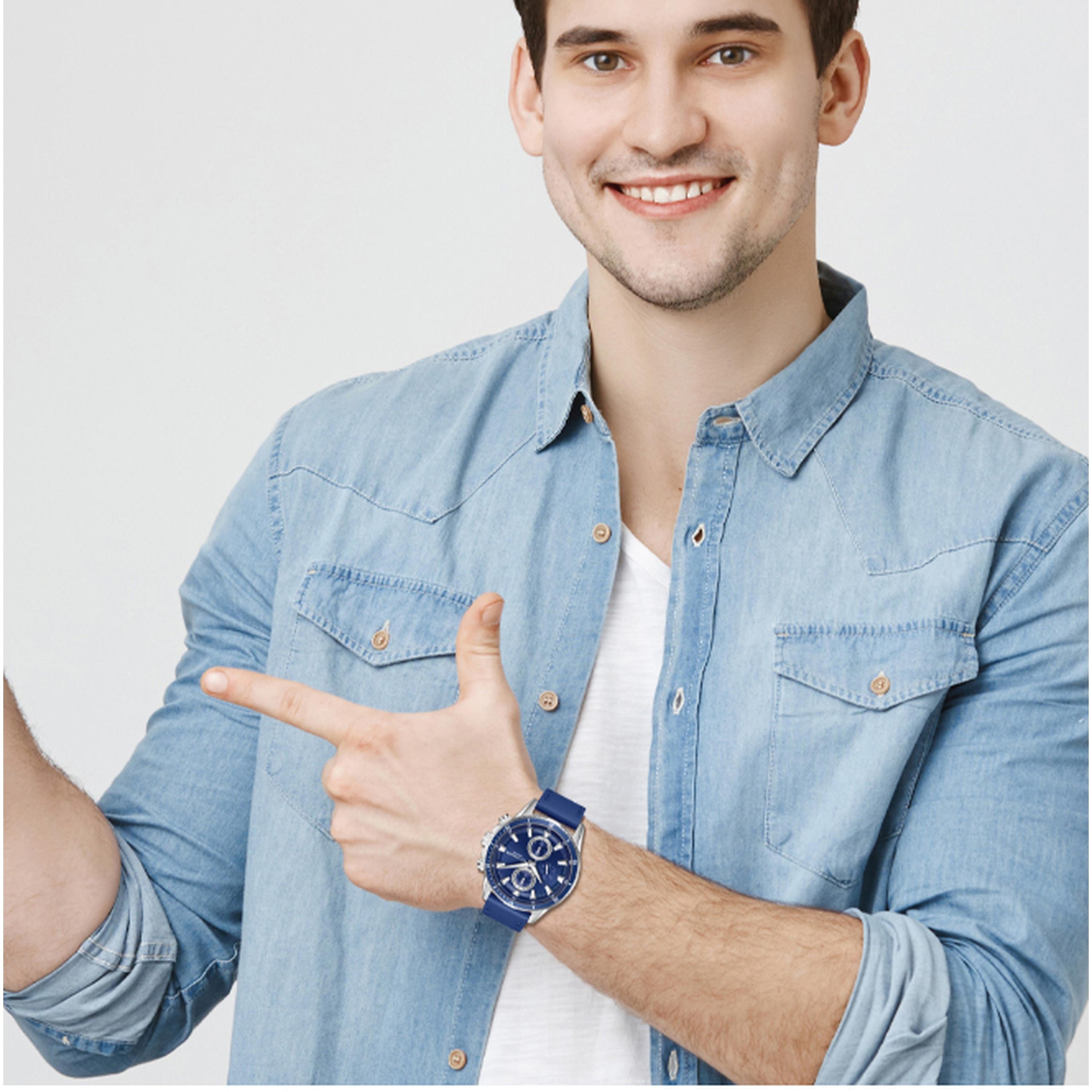 Lee Cooper Men's 46MM Blue Chronograph Leather Strap Watch | LC08004.399-men-watchesandjewellery-watches-image-7