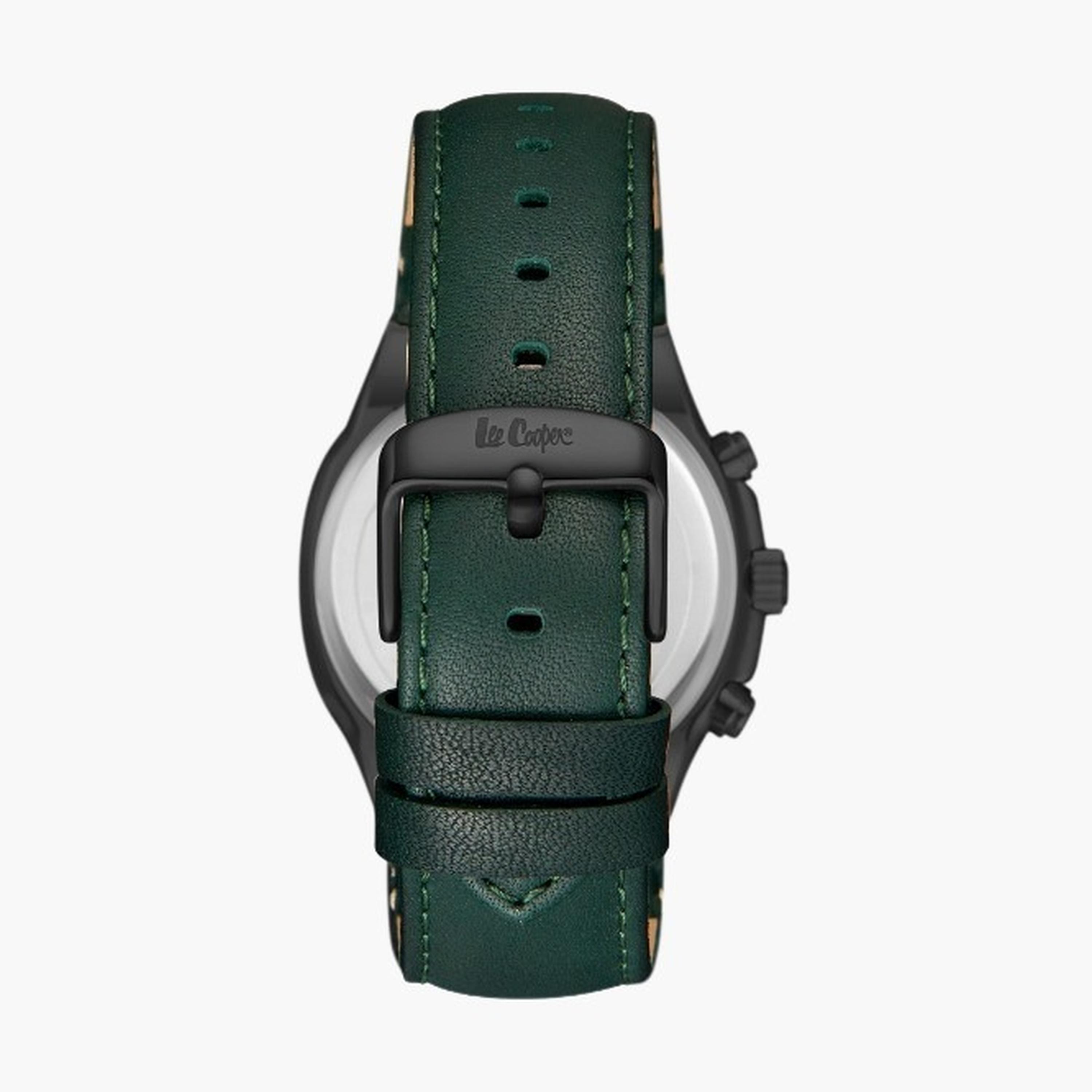Lee Cooper Men's 43MM Green Chronograph Leather Strap Watch | LC07992.077-men-watchesandjewellery-watches-image-4