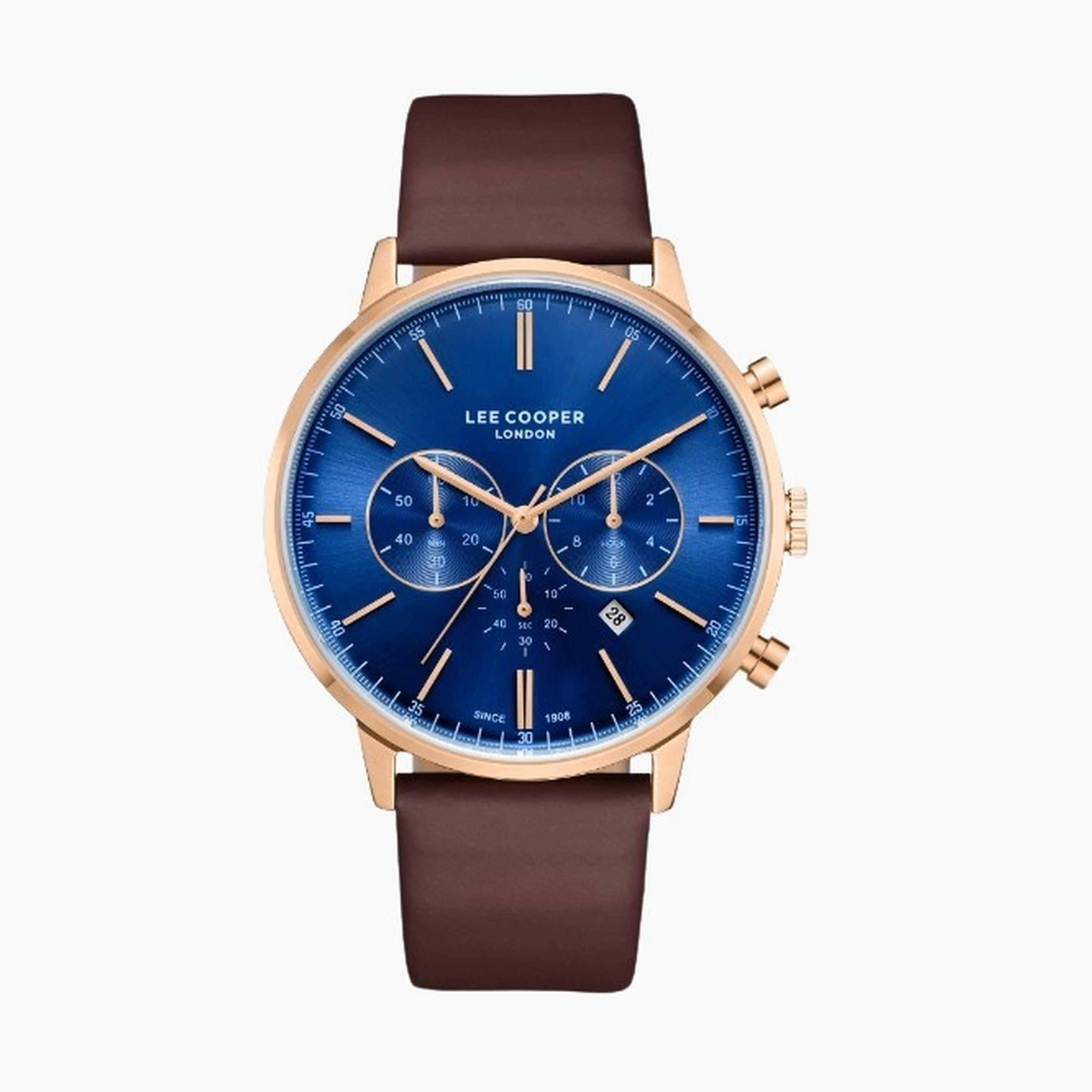 Lee Cooper Men's 45MM Brown Chronograph Leather Strap Watch | LC08043.494-men-watchesandjewellery-watches-image-1