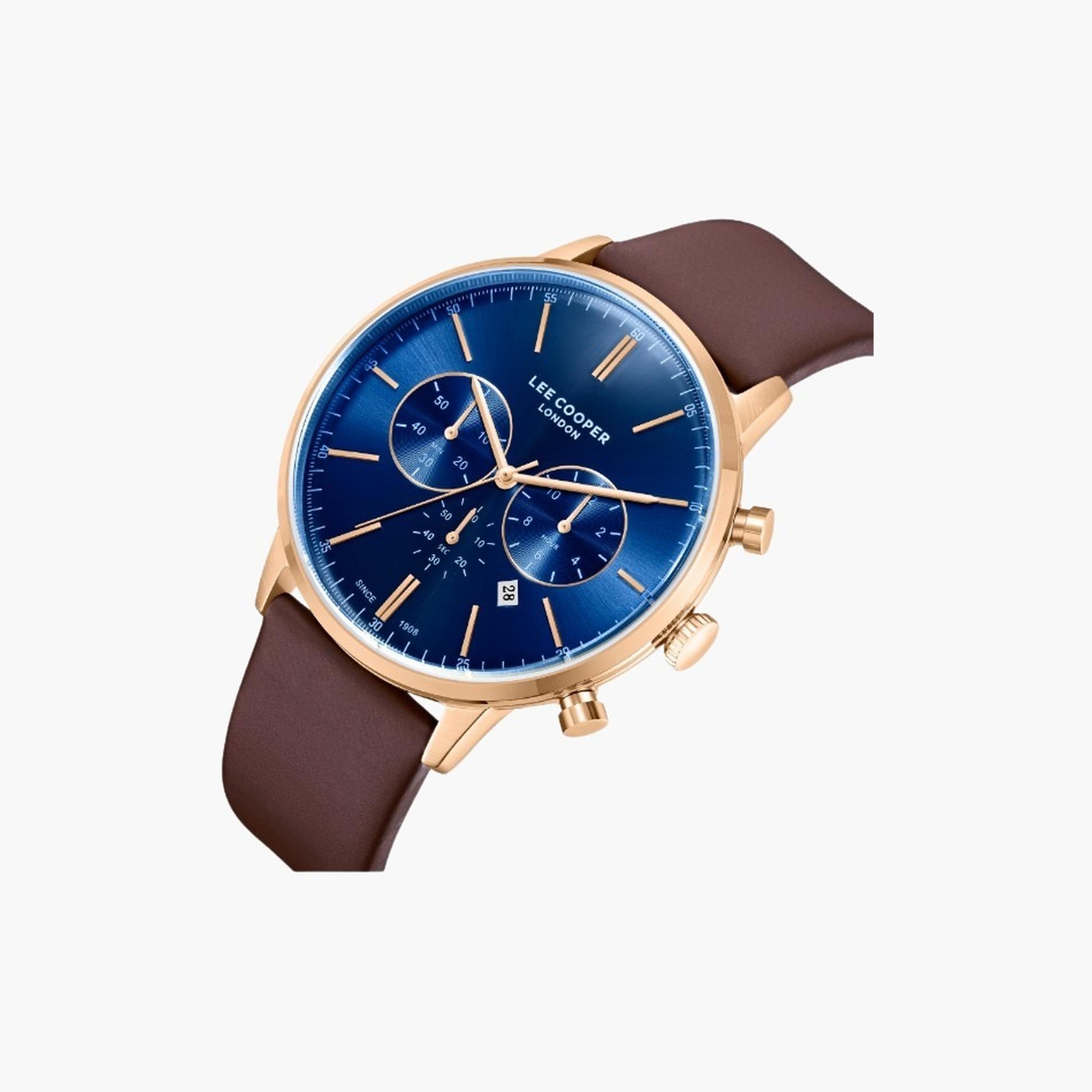 Lee Cooper Men's 45MM Brown Chronograph Leather Strap Watch | LC08043.494-men-watchesandjewellery-watches-image-2