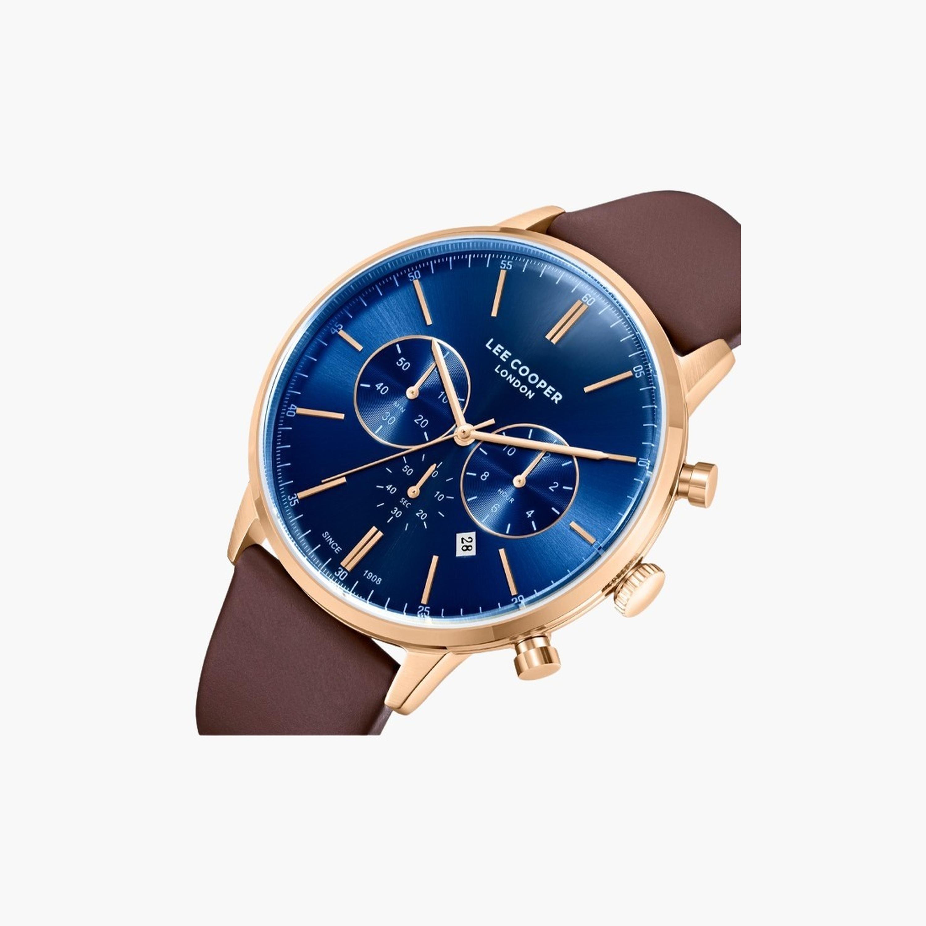 Lee Cooper Men's 45MM Brown Chronograph Leather Strap Watch | LC08043.494-men-watchesandjewellery-watches-image-5
