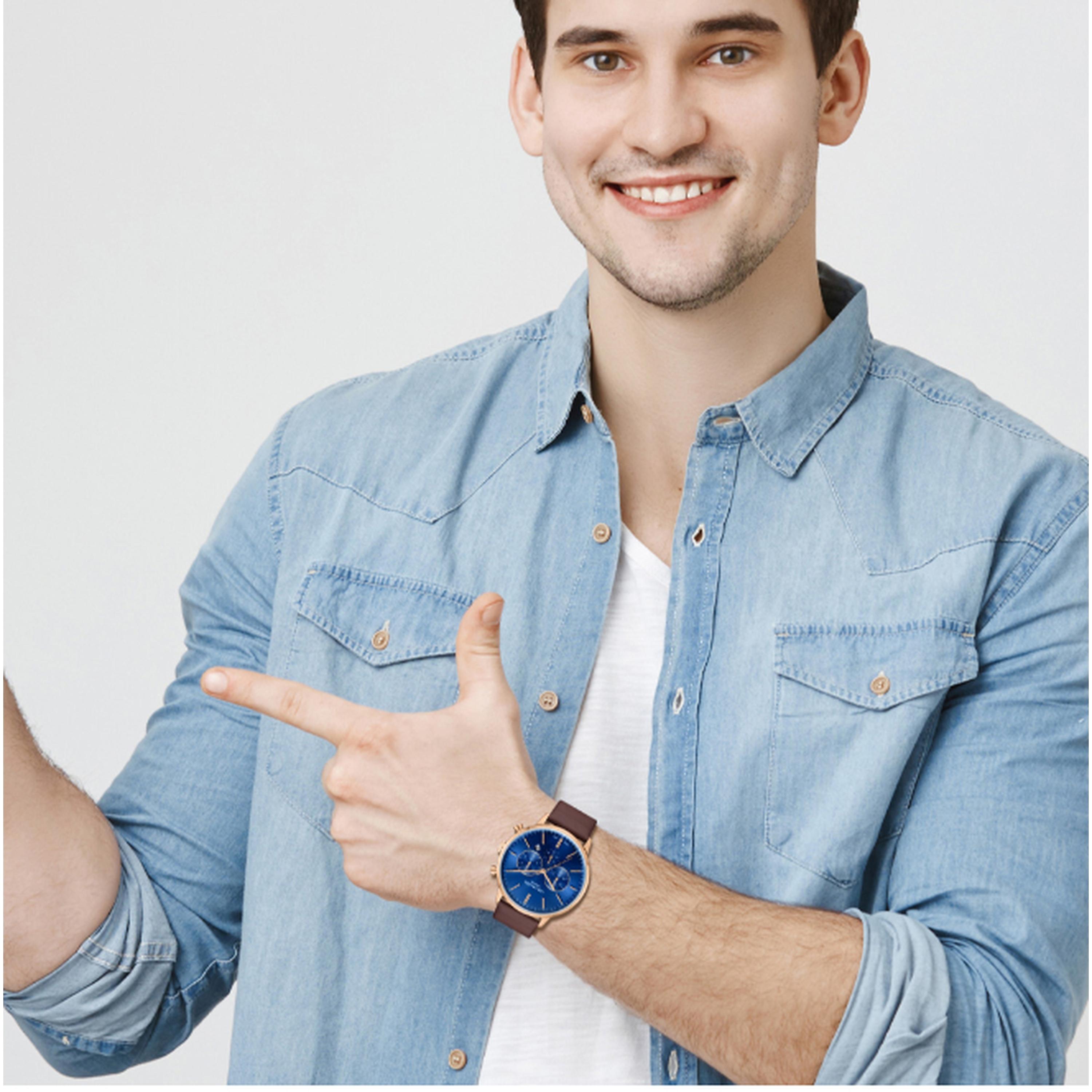 Lee Cooper Men's 45MM Brown Chronograph Leather Strap Watch | LC08043.494-men-watchesandjewellery-watches-image-7