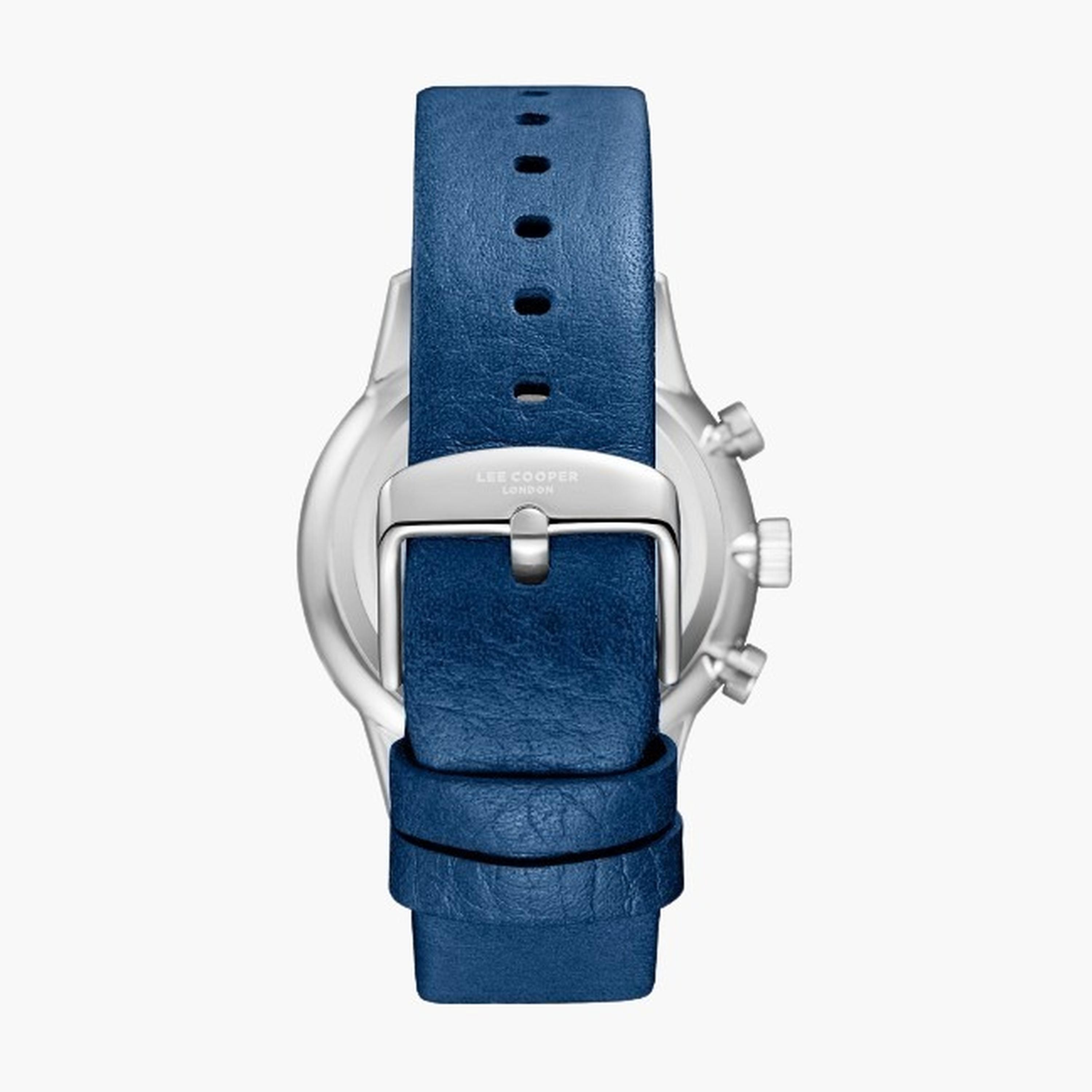 لي كوبر- ساعة رجالية كرونوغراف سوار جلدي لون فضي-men-watchesandjewellery-watches-image-4