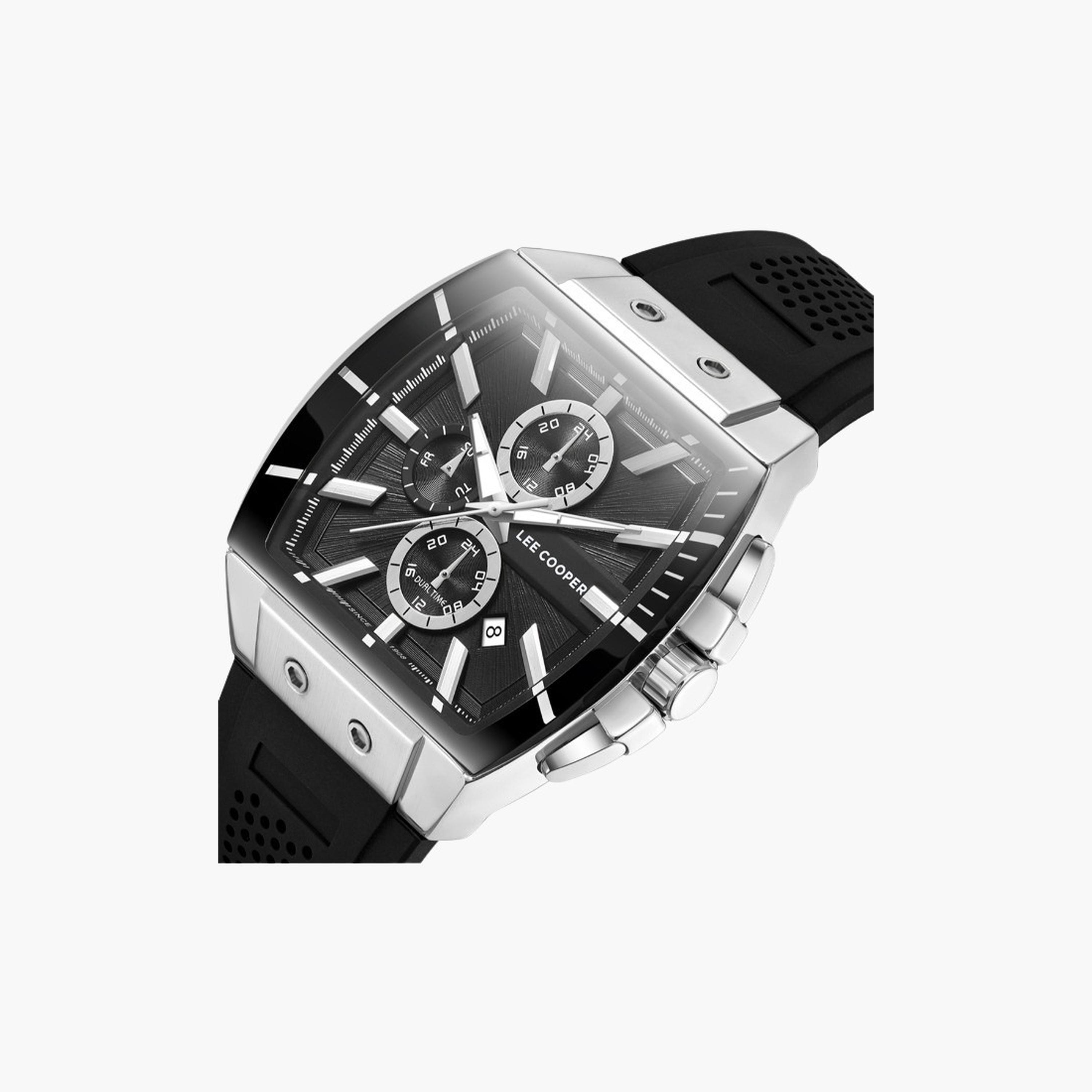 لي كوبر- ساعة رجالية 52 مم كرونوغراف سوار سيليكون لون أسود-men-watchesandjewellery-watches-image-5
