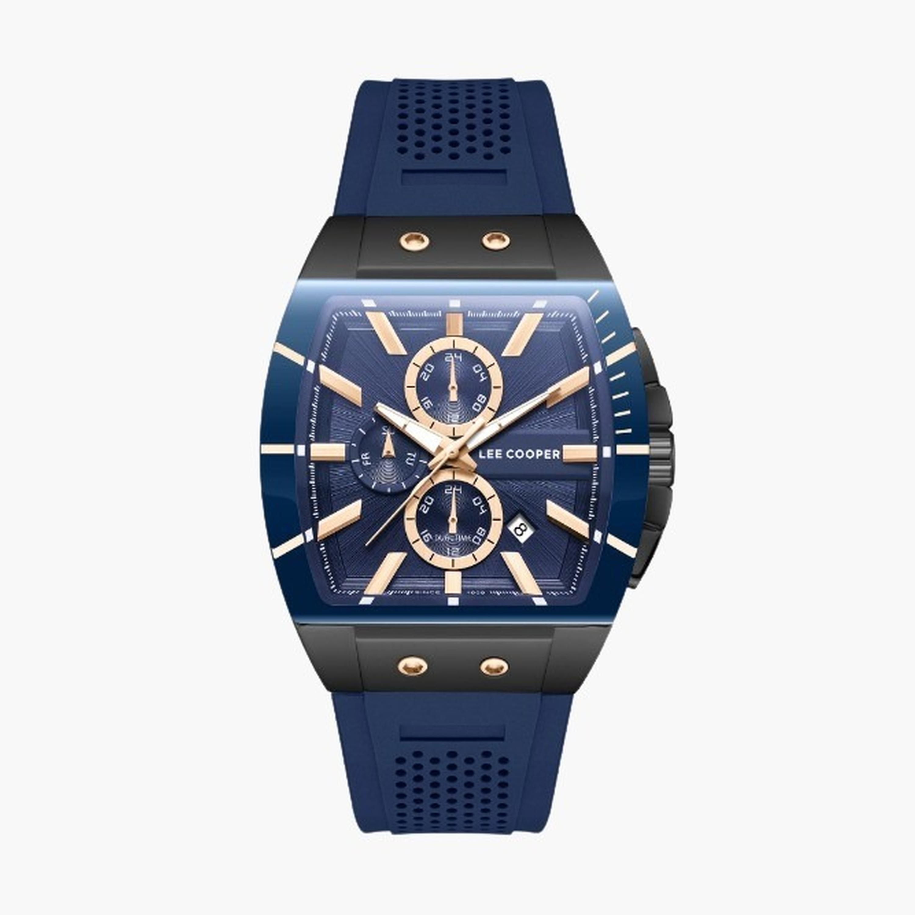 Lee Cooper Men's 52MM Blue Chronograph Silicone Strap Watch | LC08081.099-men-watchesandjewellery-watches-image-1