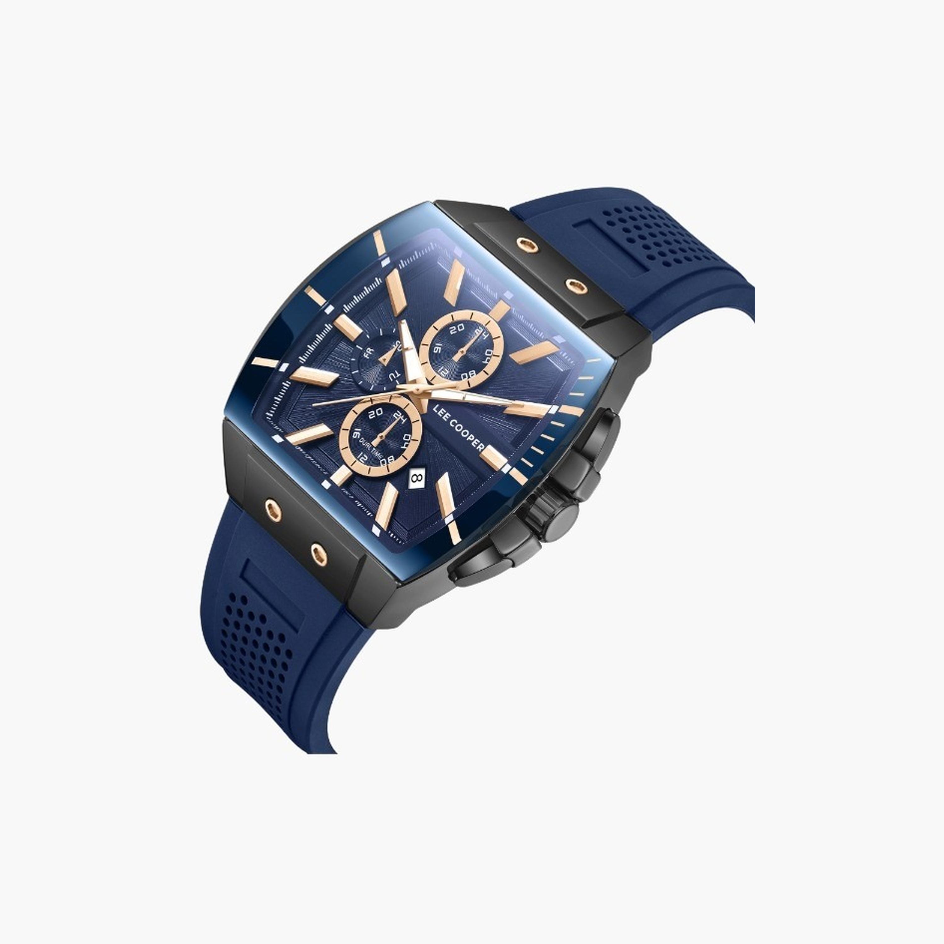 Lee Cooper Men's 52MM Blue Chronograph Silicone Strap Watch | LC08081.099-men-watchesandjewellery-watches-image-4