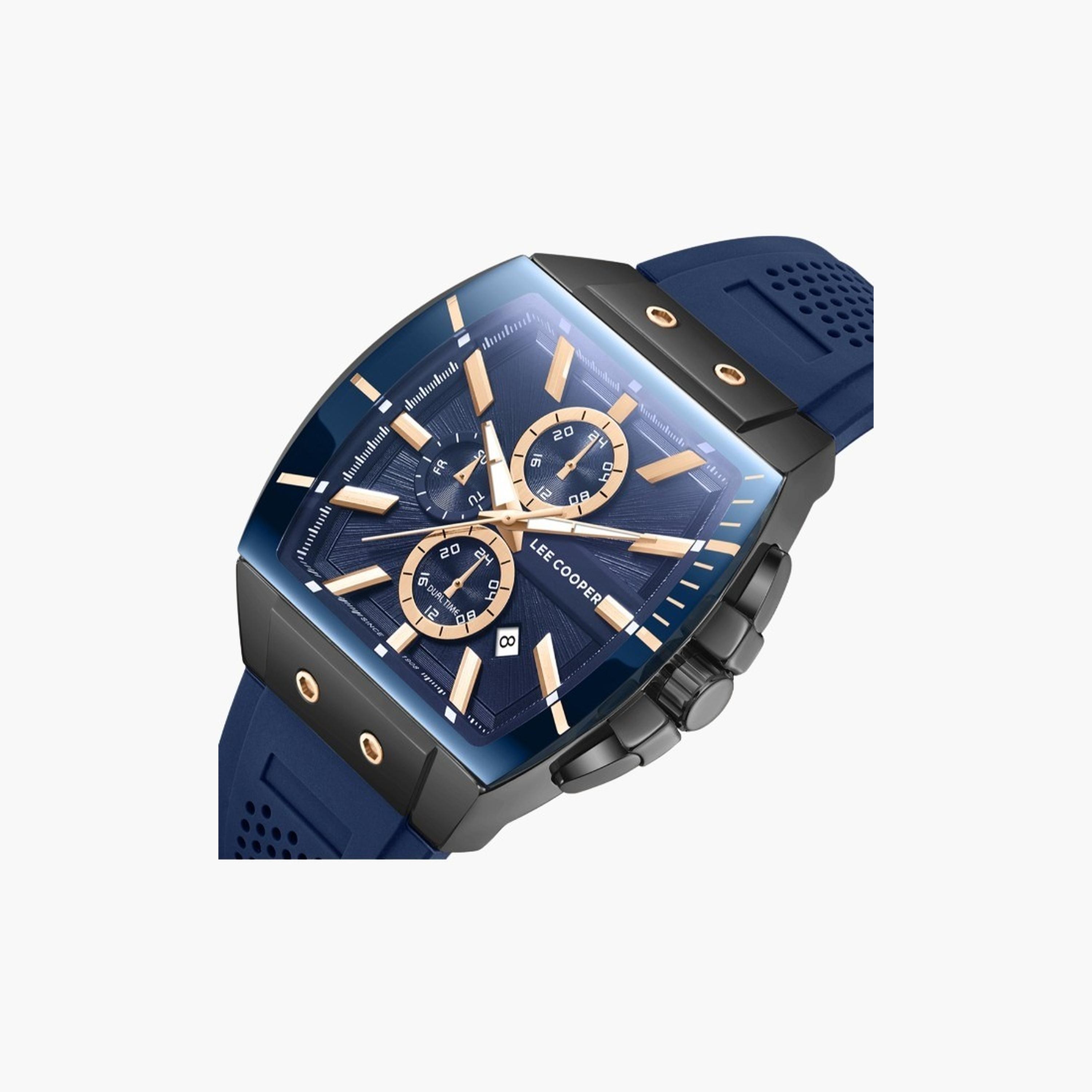Lee Cooper Men's 52MM Blue Chronograph Silicone Strap Watch | LC08081.099-men-watchesandjewellery-watches-image-5