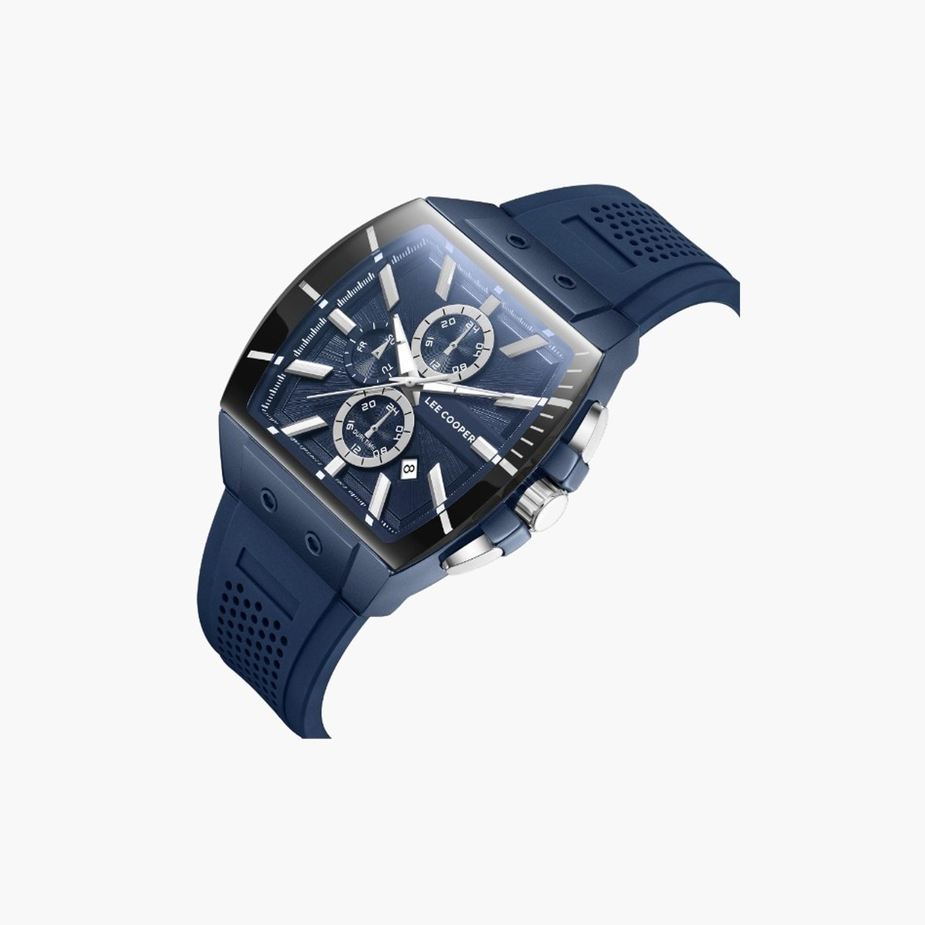 Lee Cooper Men's 52MM Blue Chronograph Silicone Strap Watch | LC08081.999-men-watchesandjewellery-watches-image-4