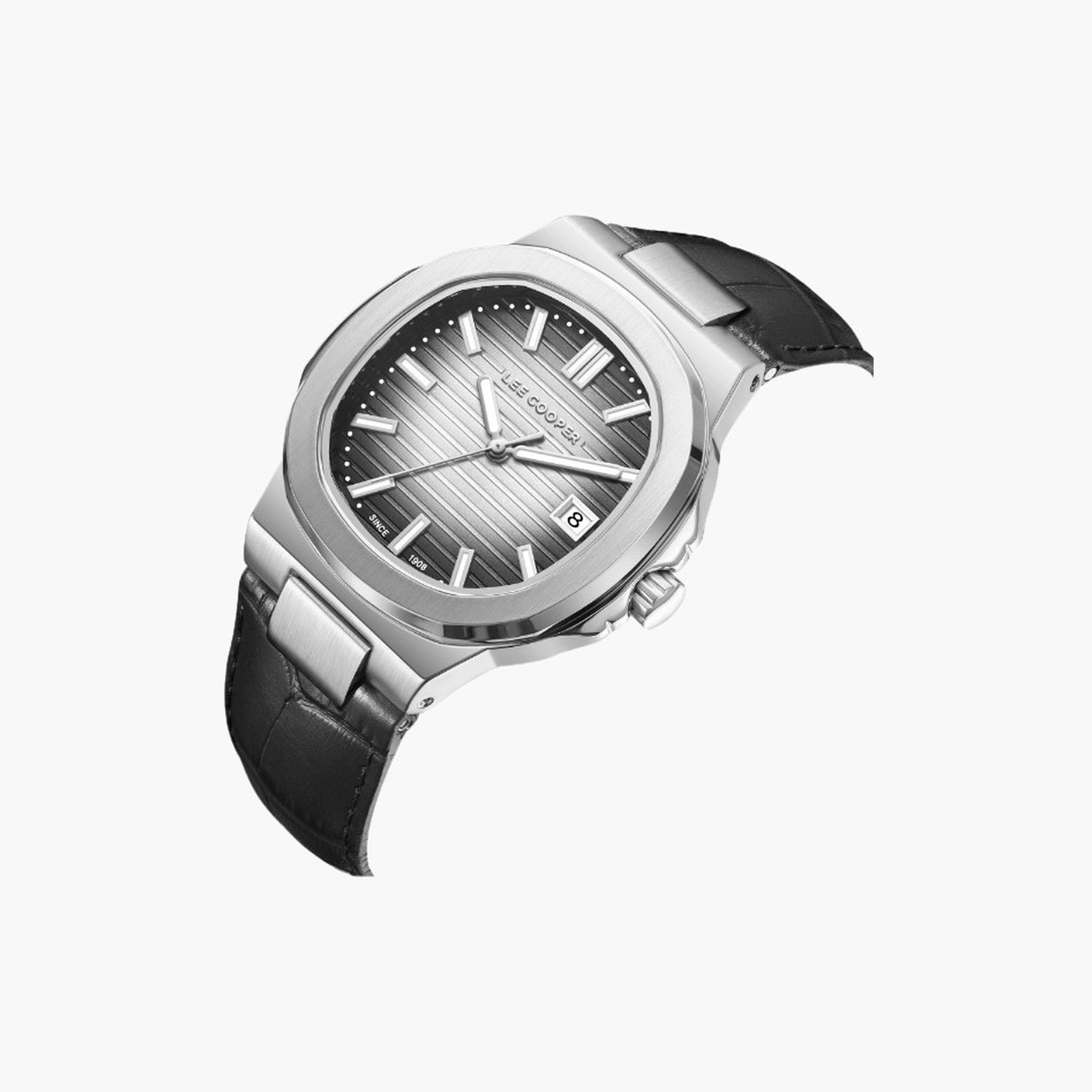 Lee Cooper Men's 42MM Black Analog Leather Strap Watch | LC08108.351-men-watchesandjewellery-watches-image-4