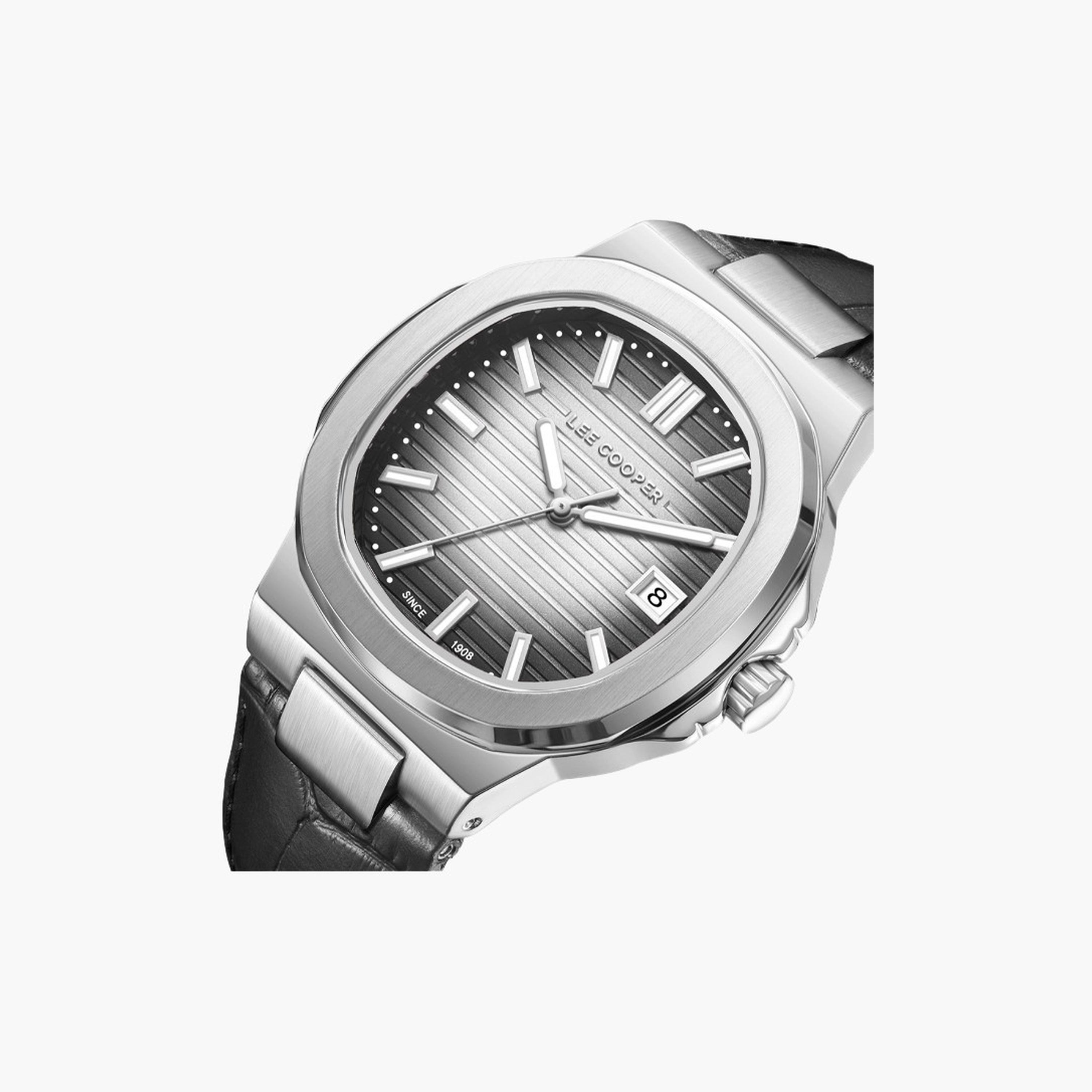 Lee Cooper Men's 42MM Black Analog Leather Strap Watch | LC08108.351-men-watchesandjewellery-watches-image-5