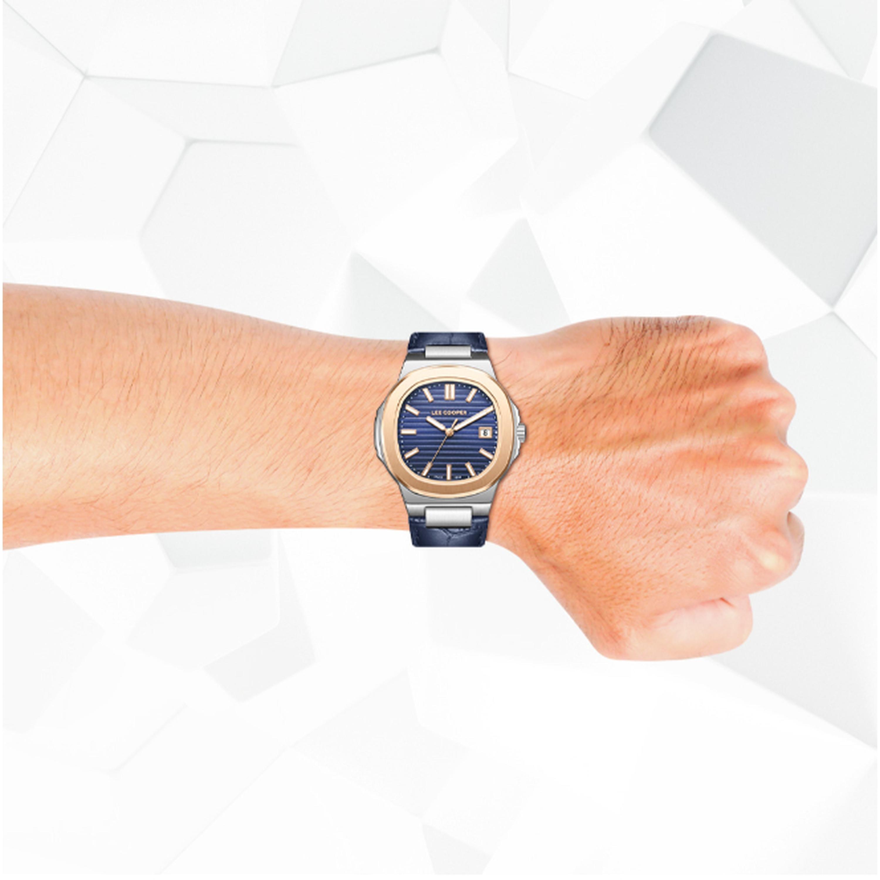 Lee Cooper Men's 42MM Blue Analog Leather Strap Watch | LC08108.599-men-watchesandjewellery-watches-image-8