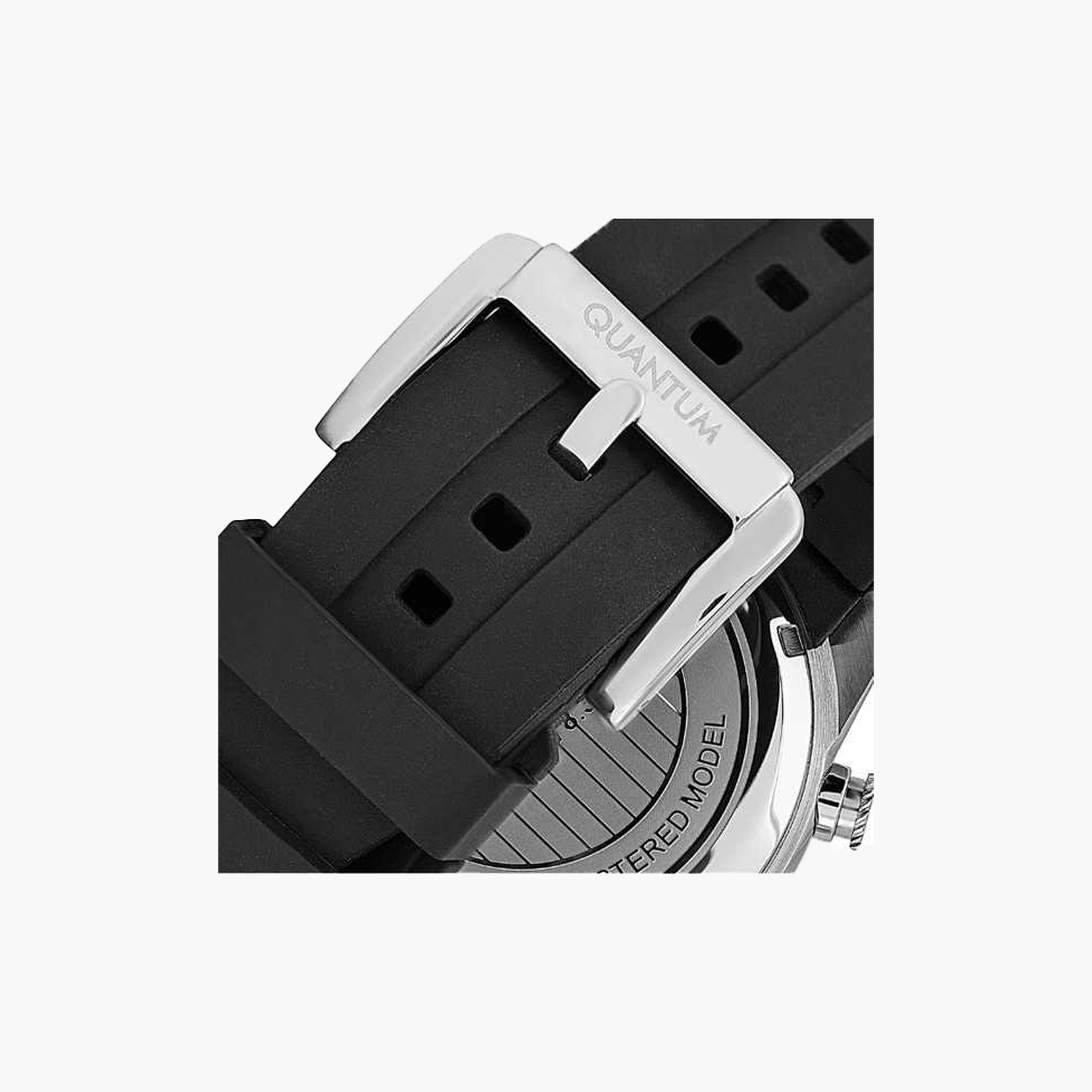 Quantum Men's 47MM Black Chronograph Silicone Strap Watch | ADG678.331-men-watchesandjewellery-watches-image-2
