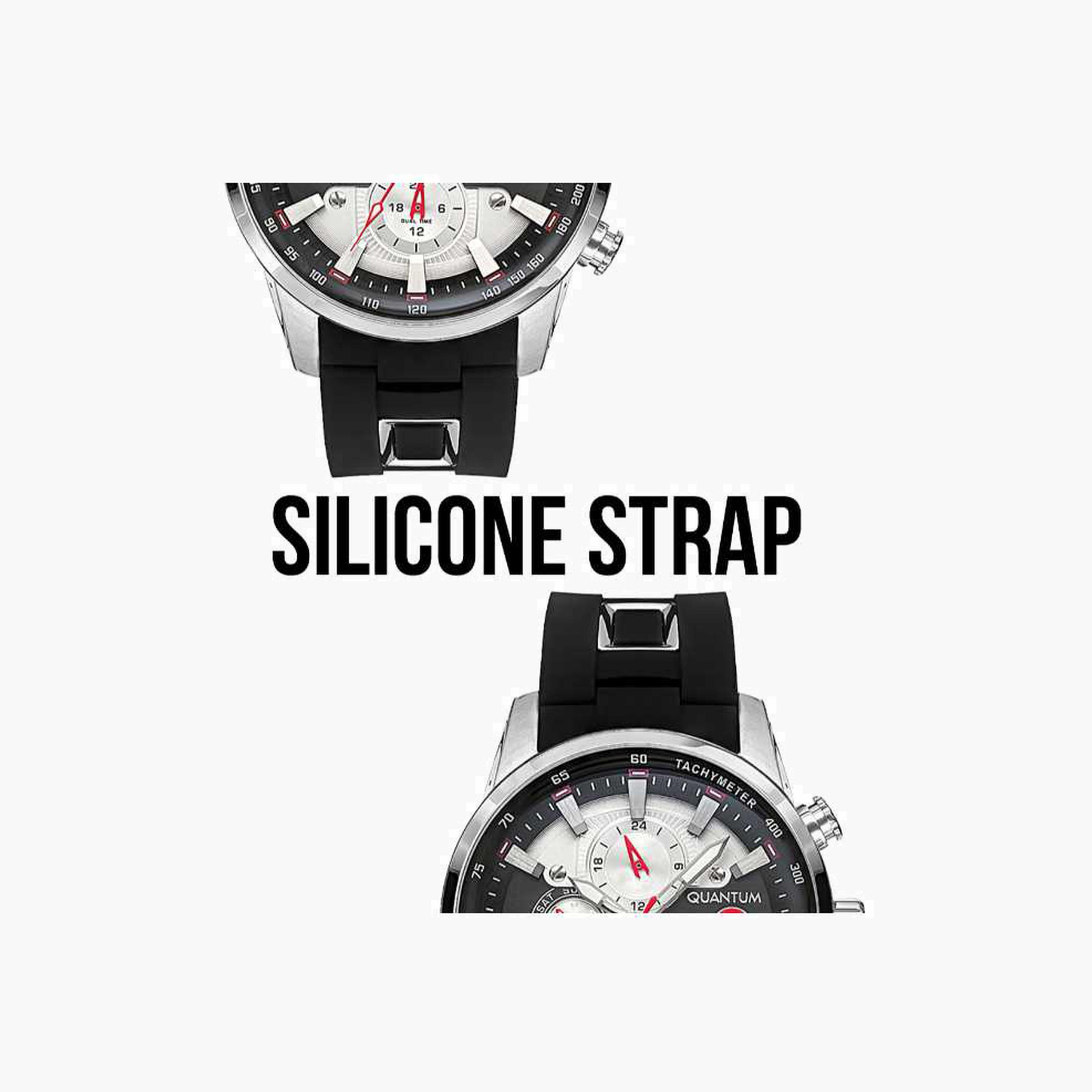 Quantum Men's 47MM Black Chronograph Silicone Strap Watch | ADG678.331-men-watchesandjewellery-watches-image-6