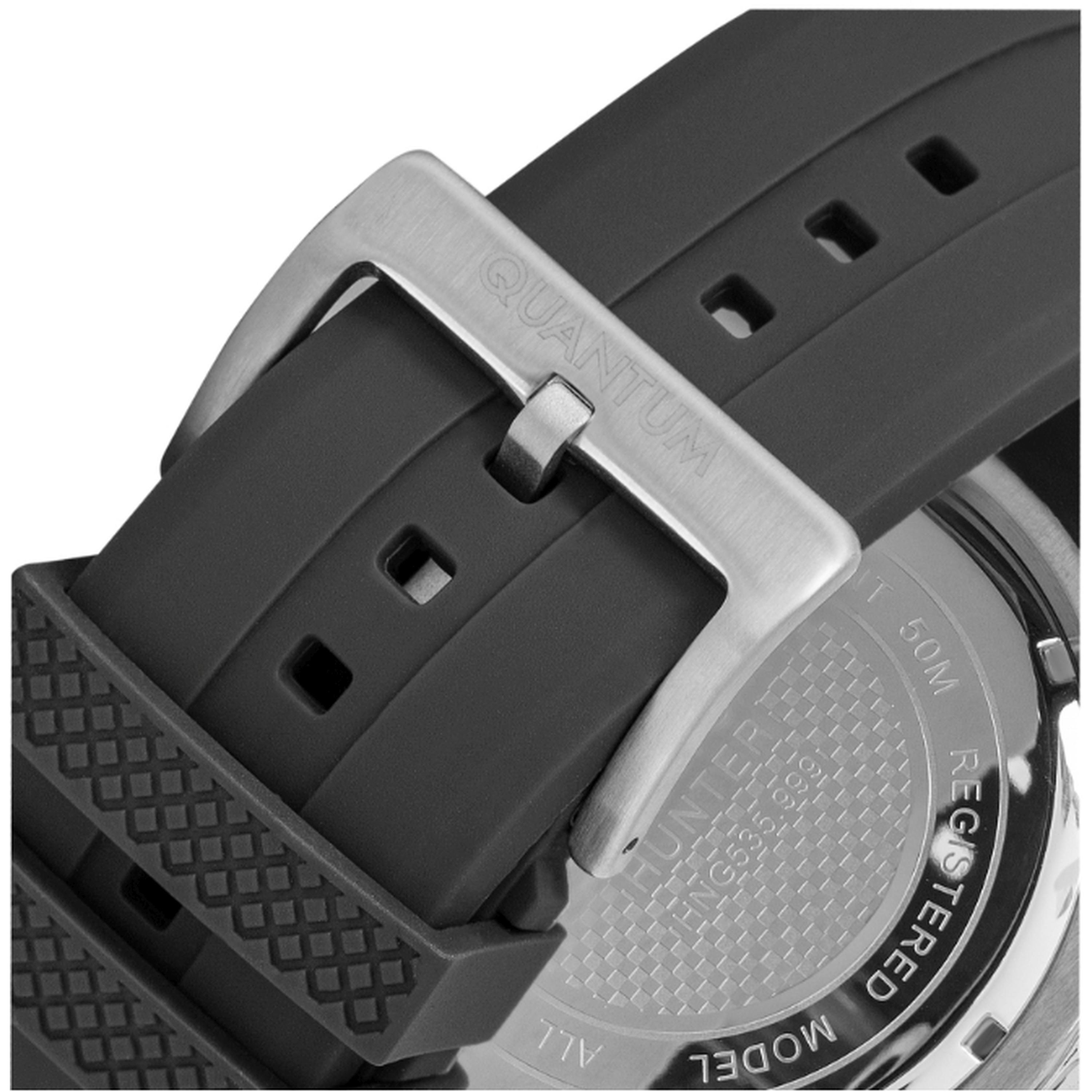 Quantum Men's 50MM Black Chronograph Silicone Strap Watch | HNG535.351-men-watchesandjewellery-watches-image-2
