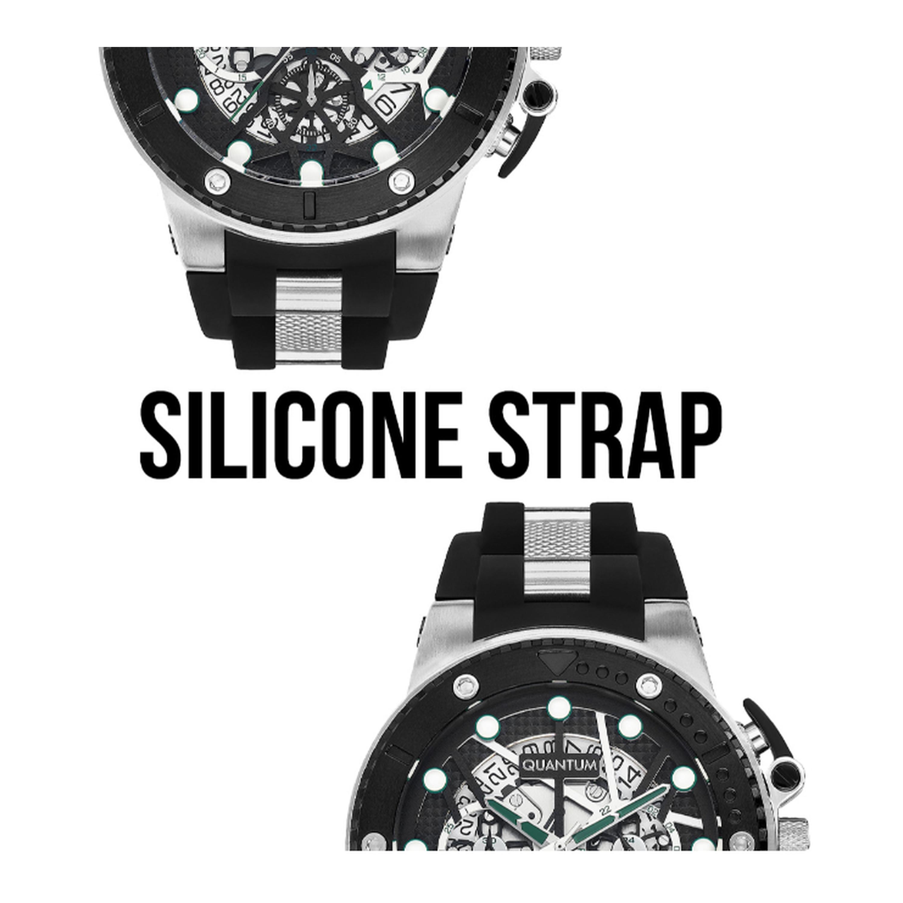 Quantum Men's 50MM Black Chronograph Silicone Strap Watch | HNG535.351-men-watchesandjewellery-watches-image-6