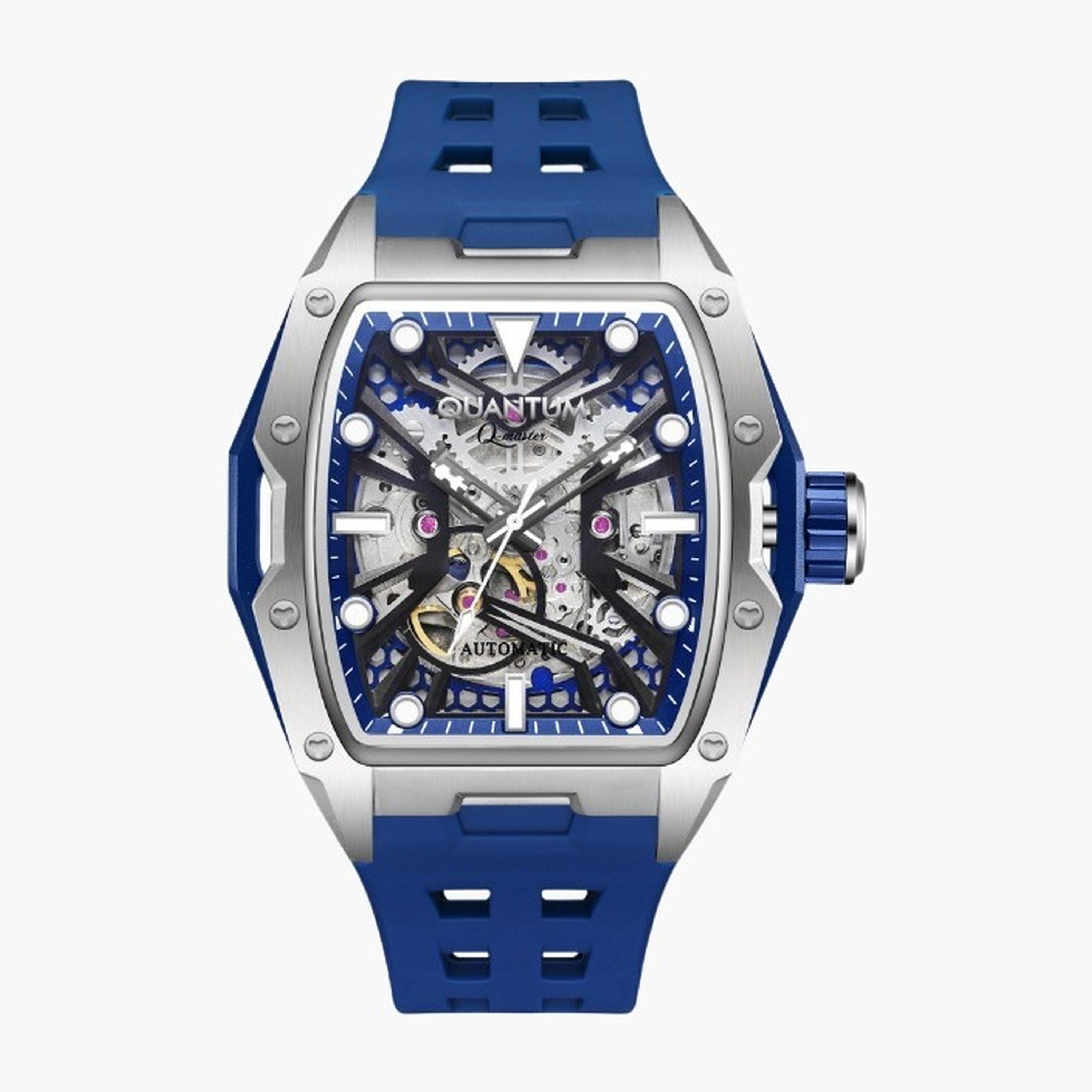 Quantum Men's 46.5MM Blue Automatic Silicone Strap Watch | QMG1103.369-men-watchesandjewellery-watches-image-1