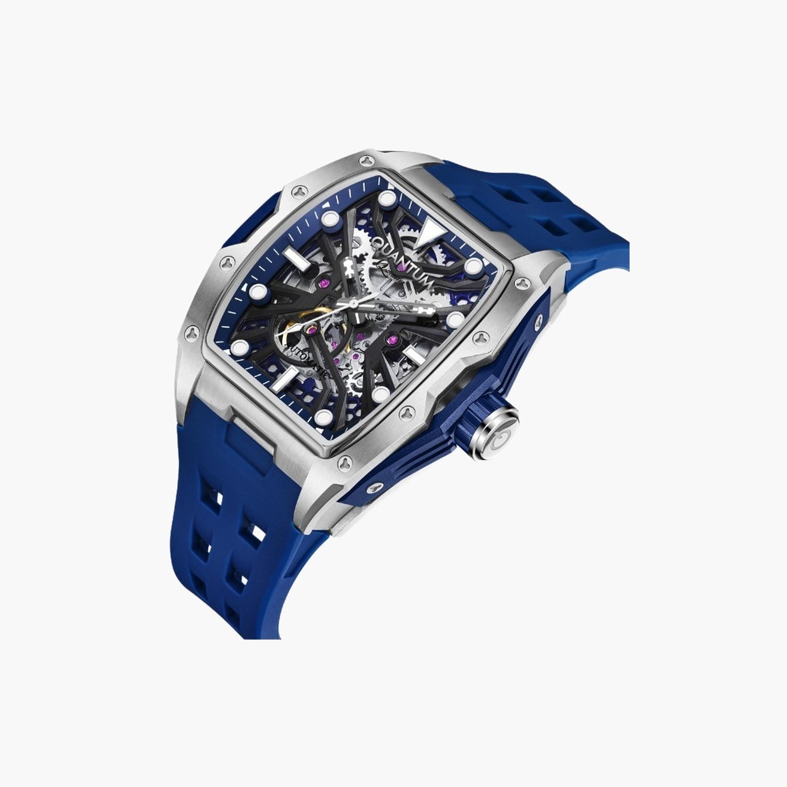 Quantum Men's 46.5MM Blue Automatic Silicone Strap Watch | QMG1103.369-men-watchesandjewellery-watches-image-4
