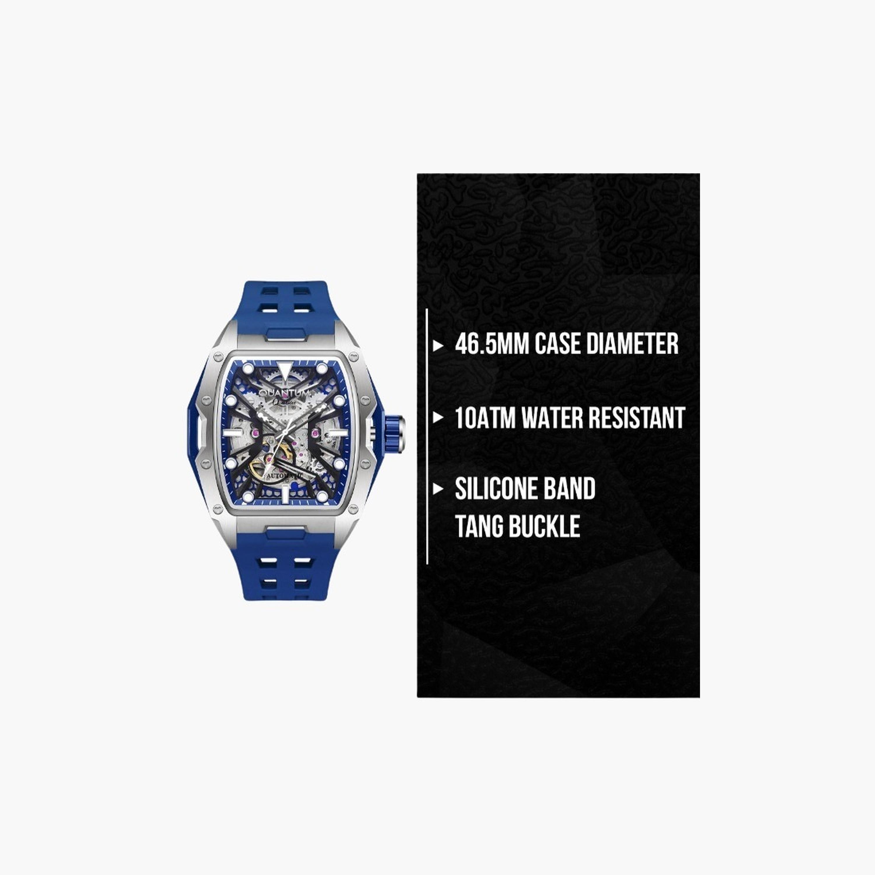 Quantum Men's 46.5MM Blue Automatic Silicone Strap Watch | QMG1103.369-men-watchesandjewellery-watches-image-9