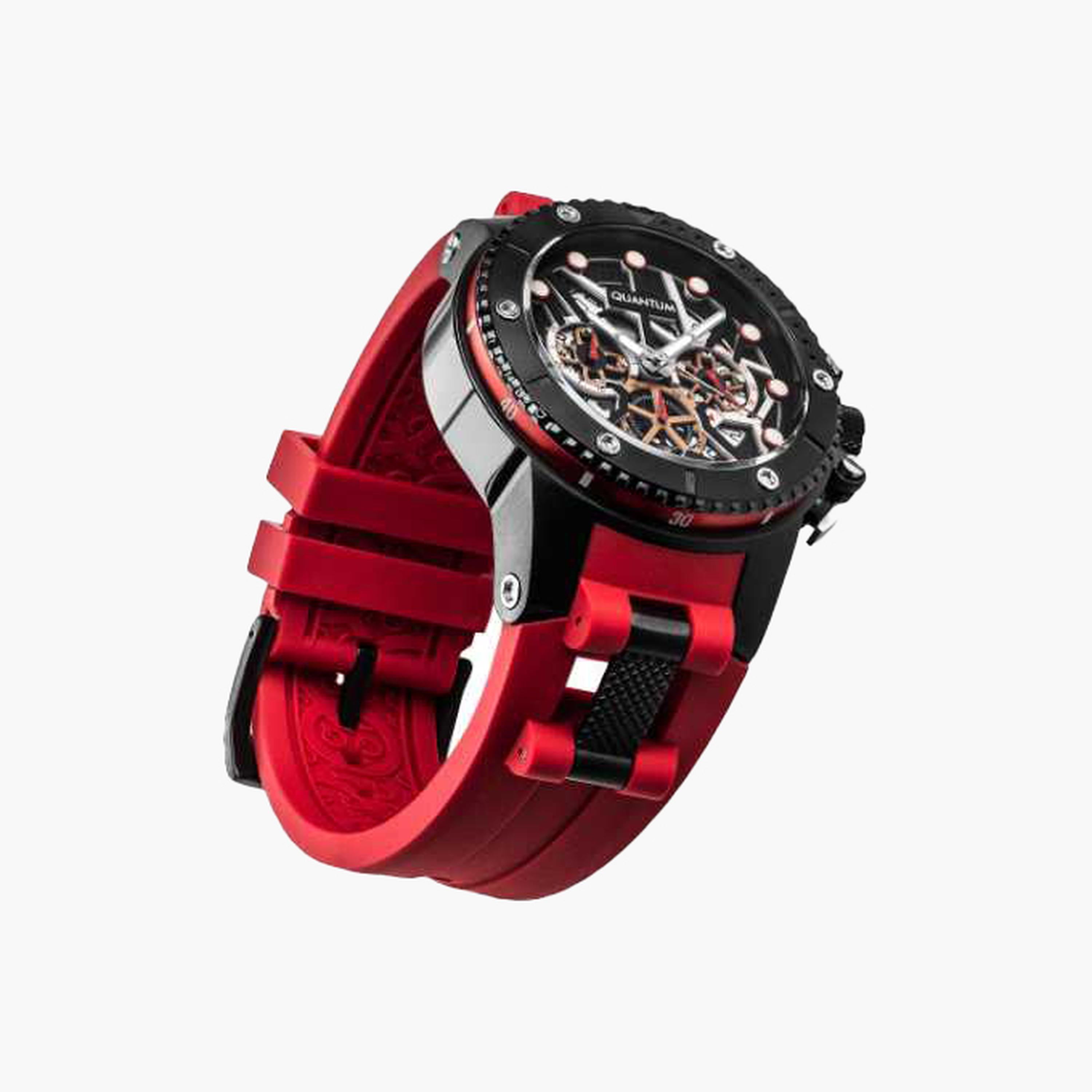 Quantum Men's 50MM Green Chronograph Silicone Strap Watch | HNG535.857-men-watchesandjewellery-watches-image-2