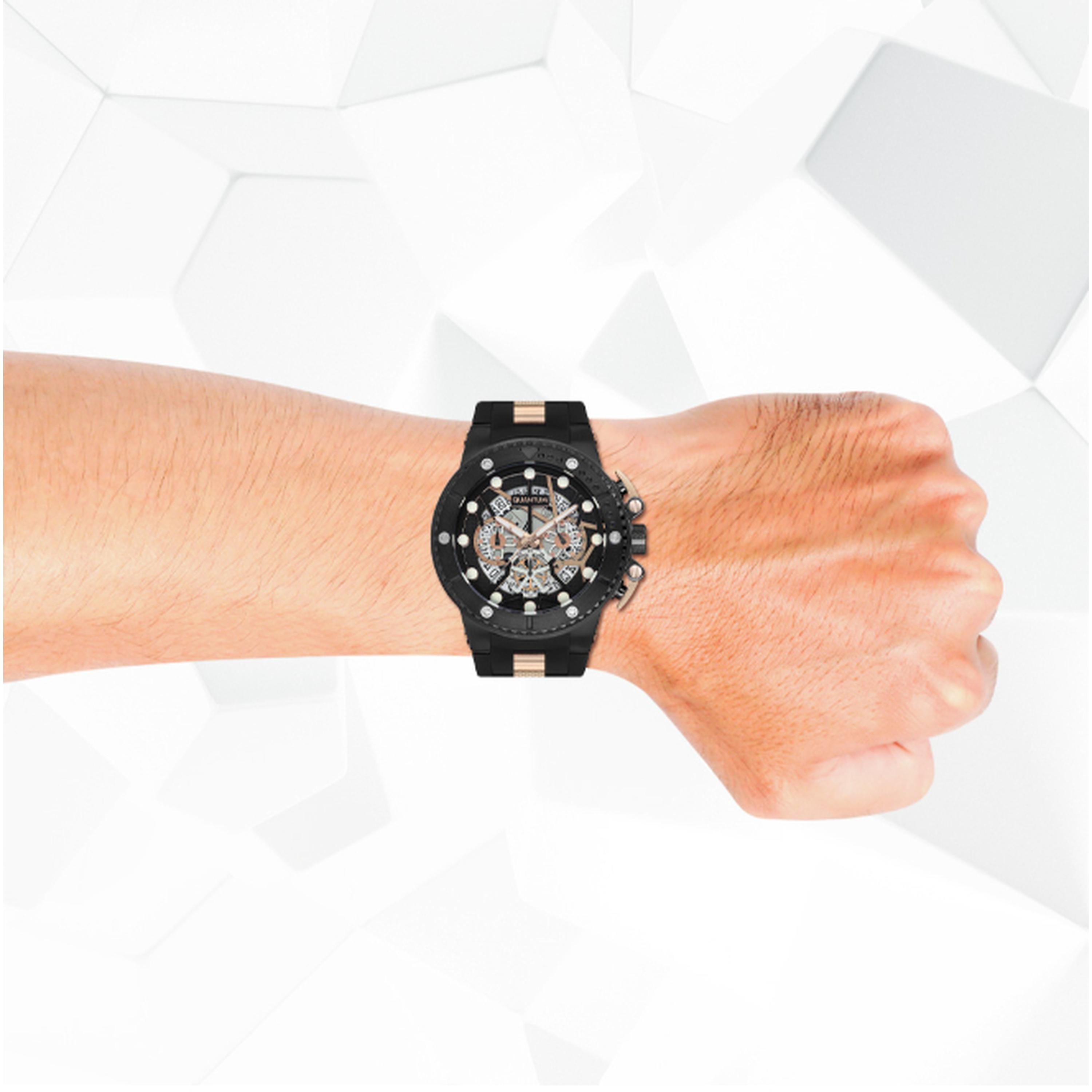 كوانتوم- ساعة رجالية 50 مم كرونوغراف سوار سيليكون لون أسود-men-watchesandjewellery-watches-image-8