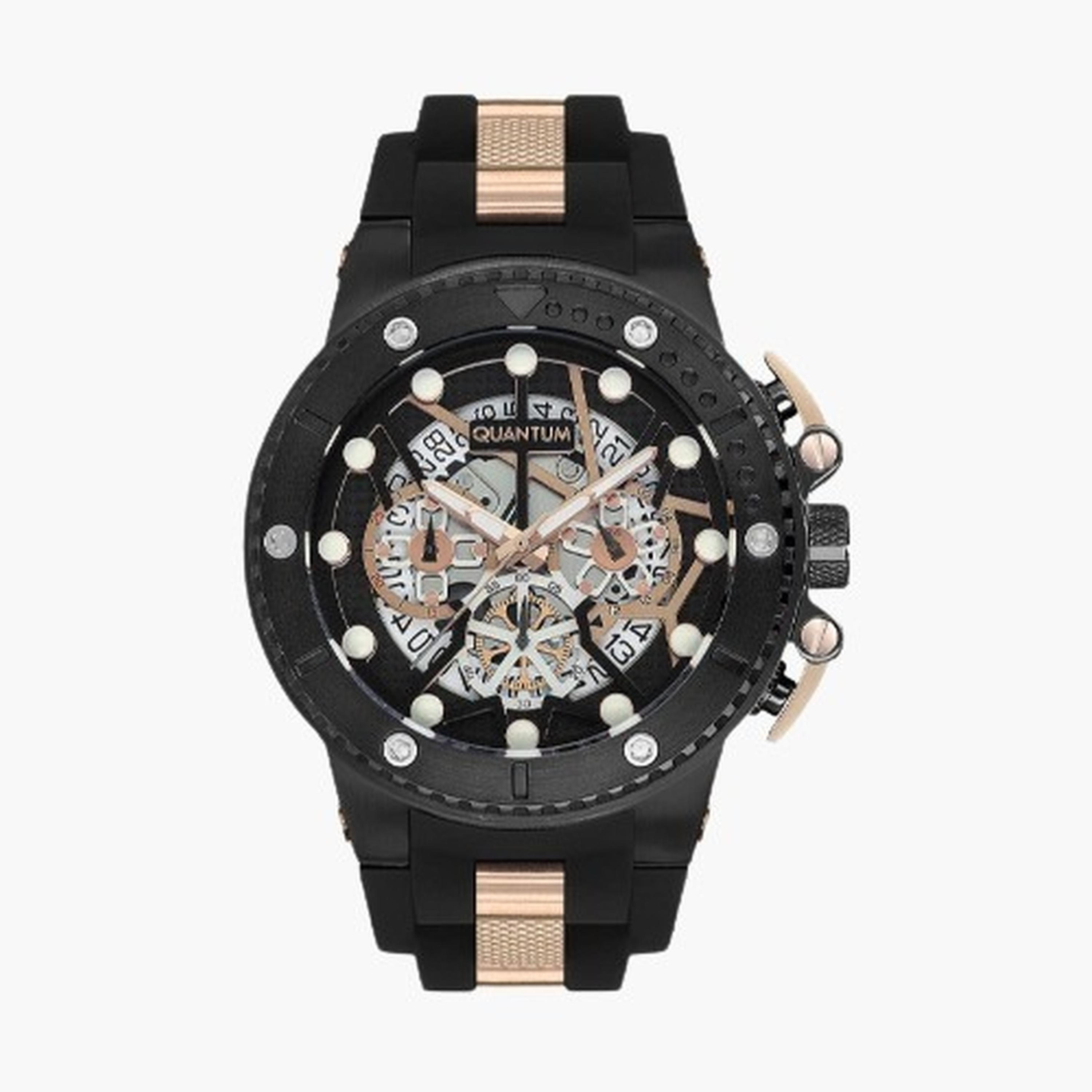 كوانتوم- ساعة رجالية 50 مم كرونوغراف سوار سيليكون لون أسود-men-watchesandjewellery-watches-image-9
