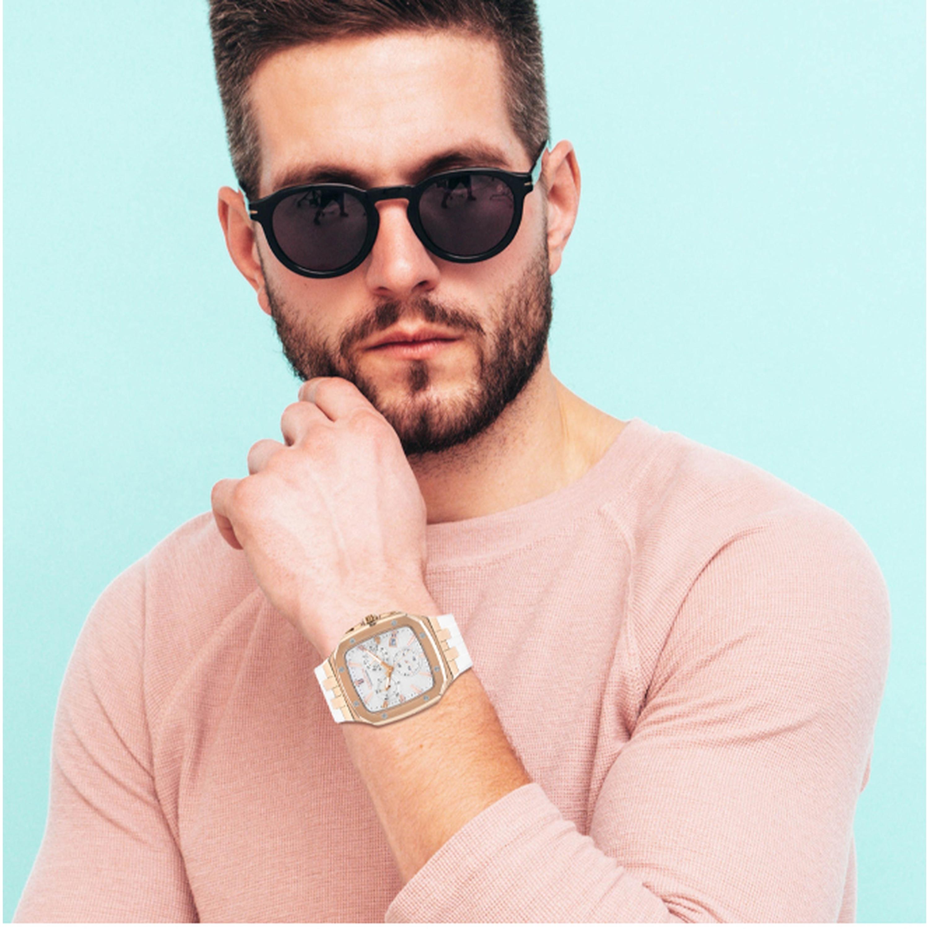 كوانتوم- ساعة رجالية 44 مم كرونوغراف سوار سيليكون لون فضي-men-watchesandjewellery-watches-image-4