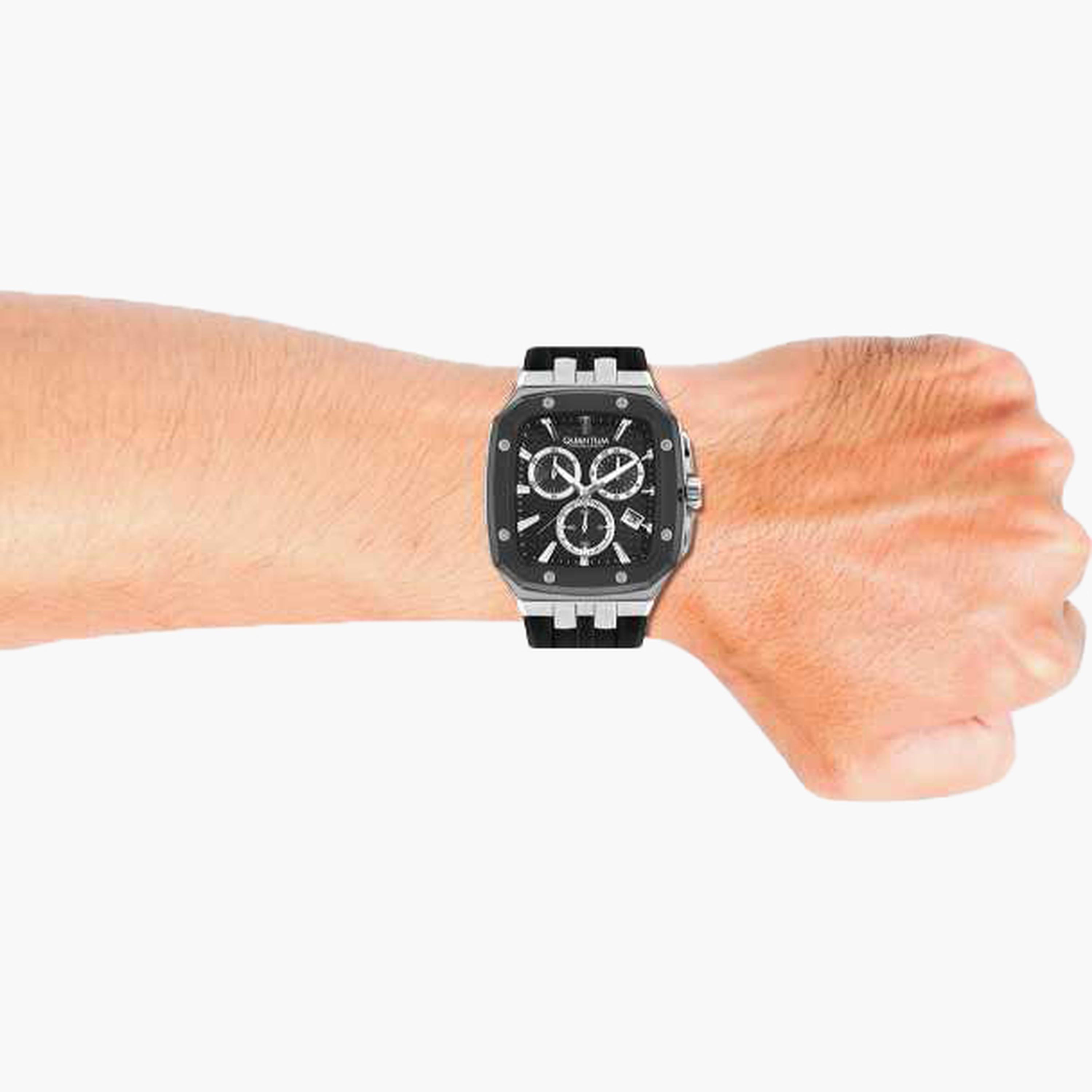 Quantum Men's 44MM Black Chronograph Silicone Strap Watch | HNG1033.351-men-watchesandjewellery-watches-image-7