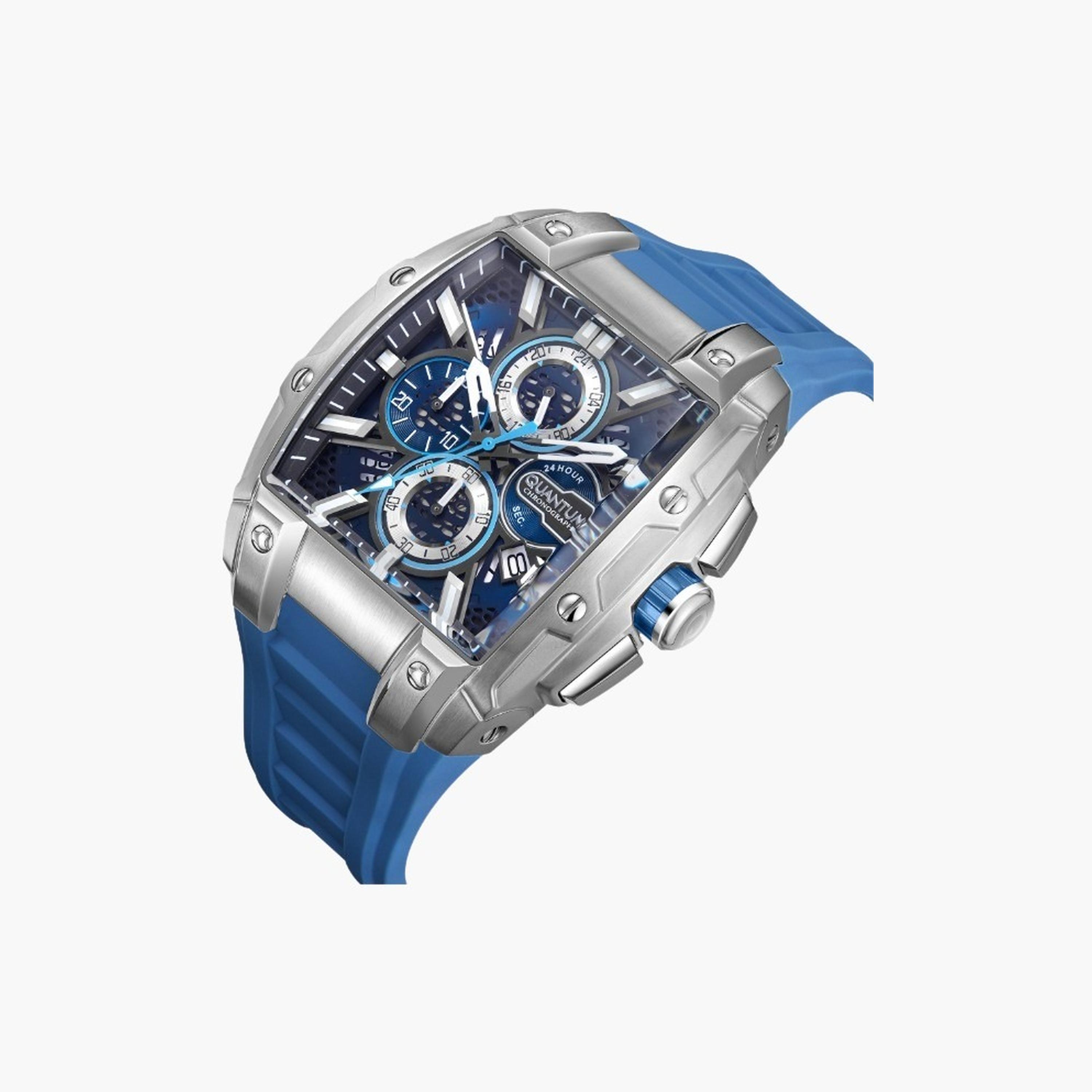 كوانتوم- ساعة رجالية 43 مم كرونوغراف سوار سيليكون لون أسود-men-watchesandjewellery-watches-image-2