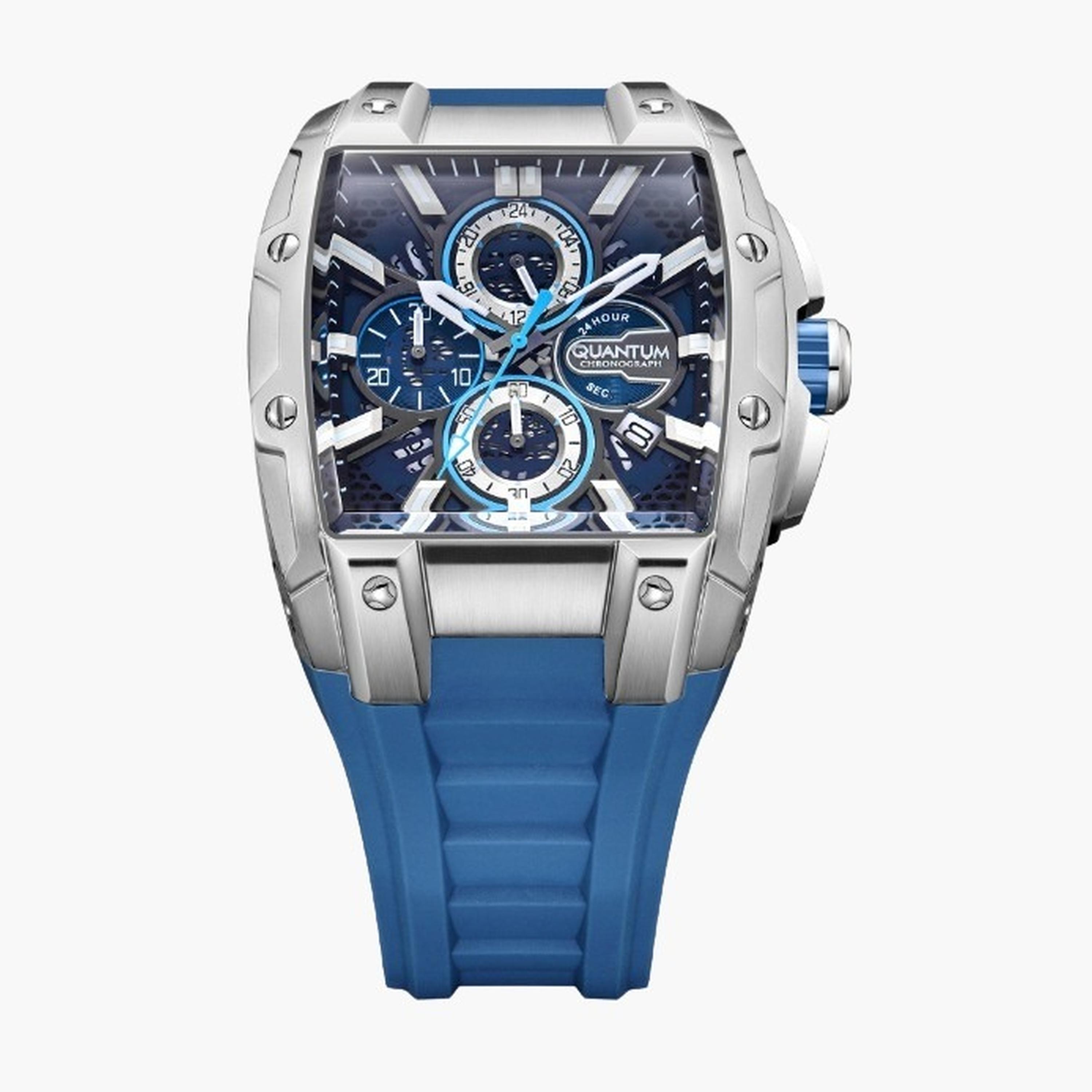 كوانتوم- ساعة رجالية 43 مم كرونوغراف سوار سيليكون لون أسود-men-watchesandjewellery-watches-image-3