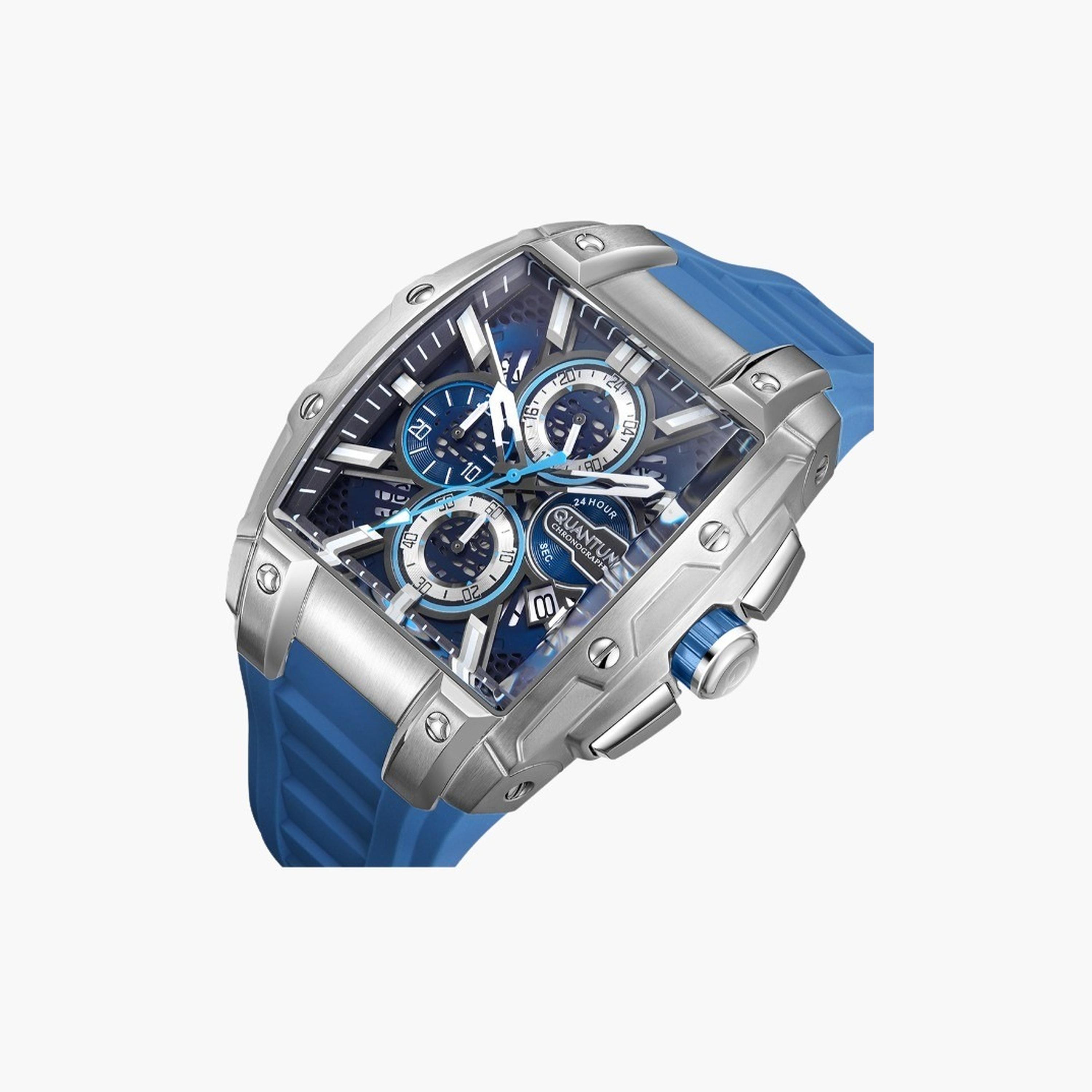 كوانتوم- ساعة رجالية 43 مم كرونوغراف سوار سيليكون لون أسود-men-watchesandjewellery-watches-image-5