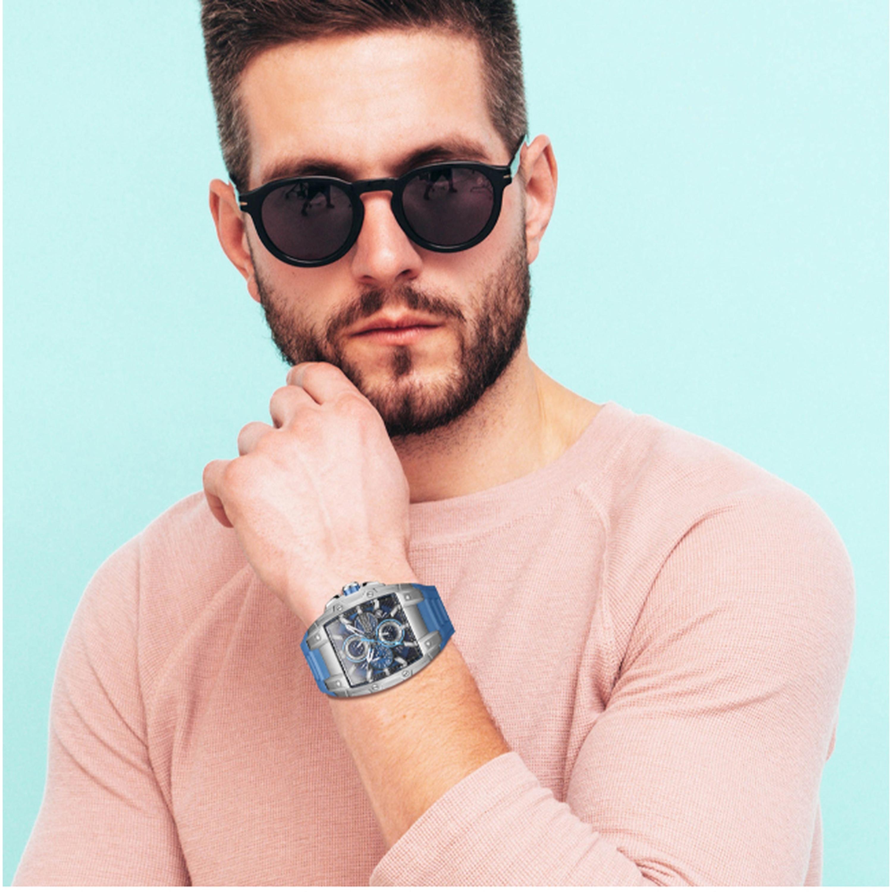 كوانتوم- ساعة رجالية 43 مم كرونوغراف سوار سيليكون لون أسود-men-watchesandjewellery-watches-image-7