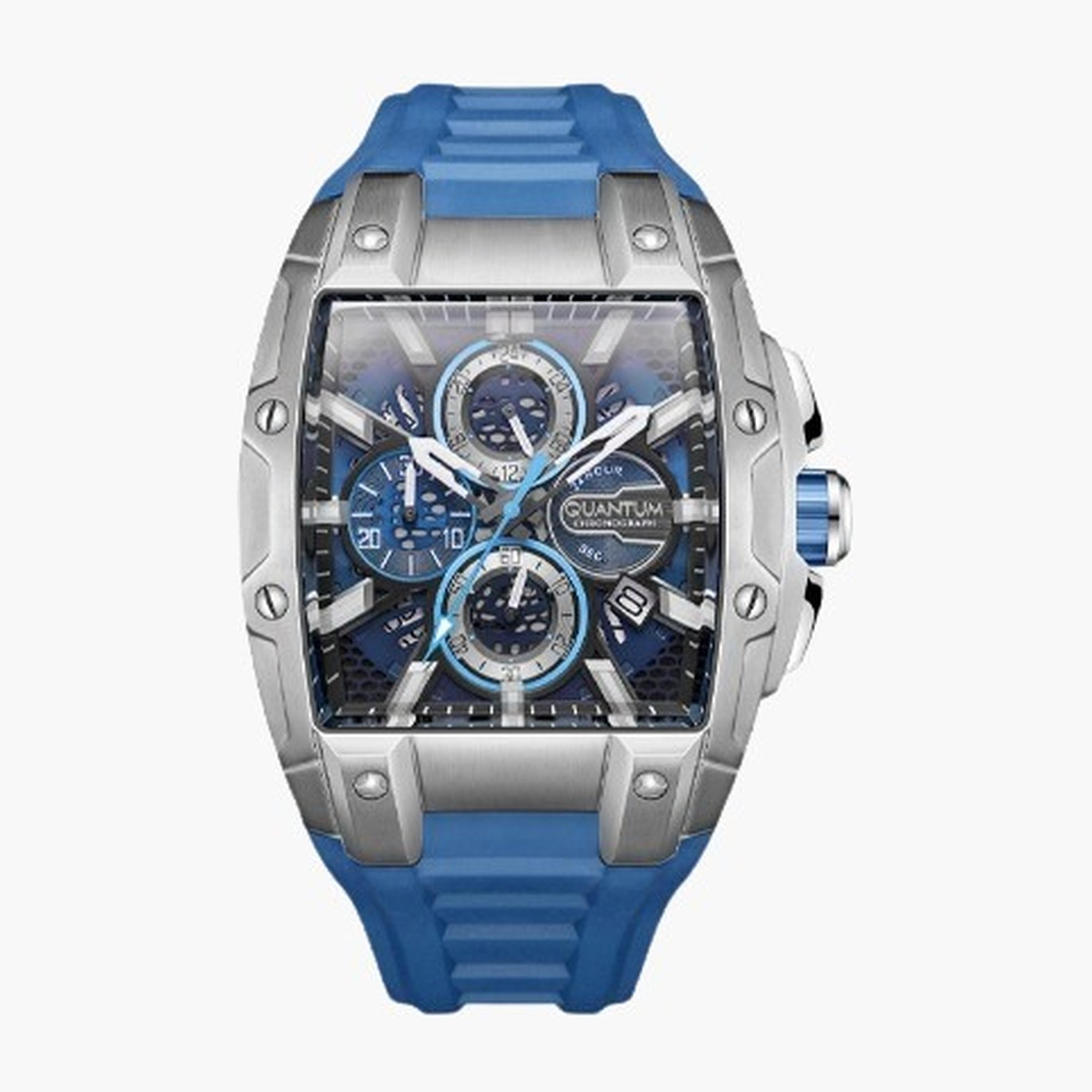 كوانتوم- ساعة رجالية 43 مم كرونوغراف سوار سيليكون لون أسود-men-watchesandjewellery-watches-image-9