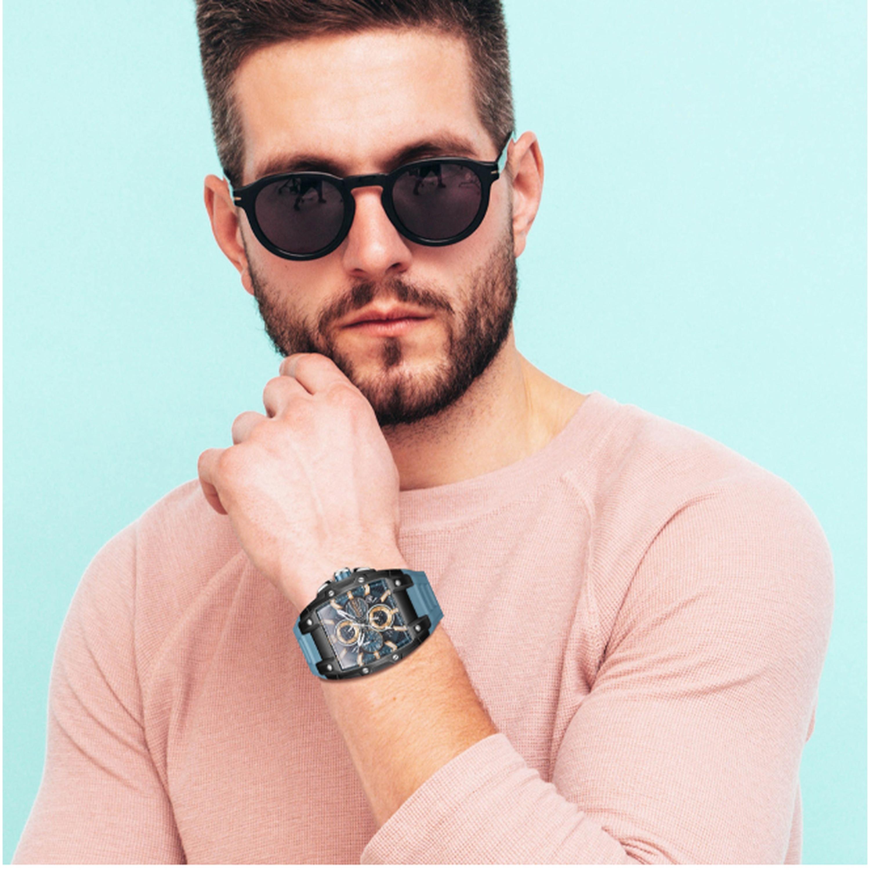 كوانتوم- ساعة رجالية 43 مم كرونوغراف سوار سيليكون لون أسود-men-watchesandjewellery-watches-image-7