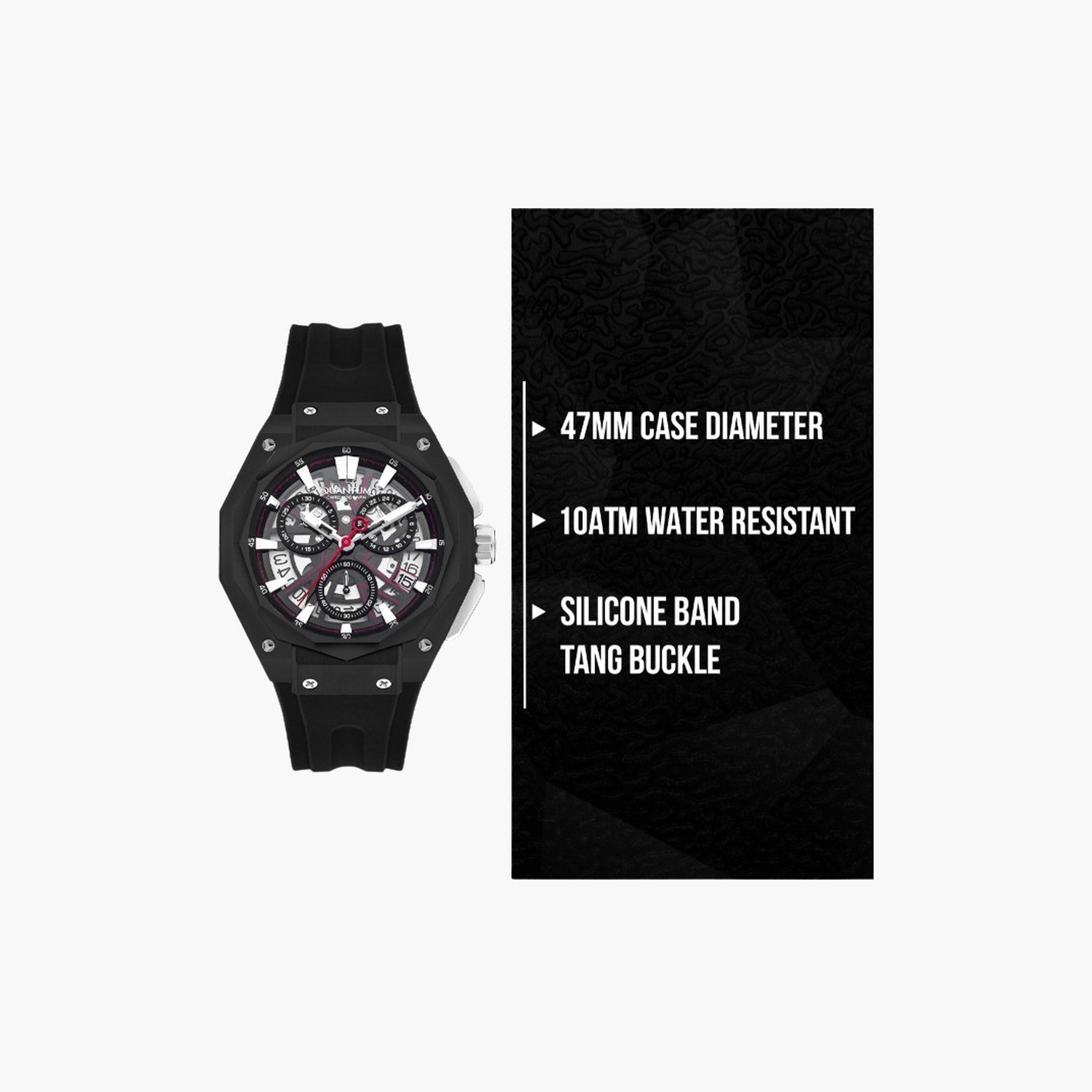 Quantum Men's 47MM Black Chronograph Silicone Strap Watch | HNG1097.651-men-watchesandjewellery-watches-image-6