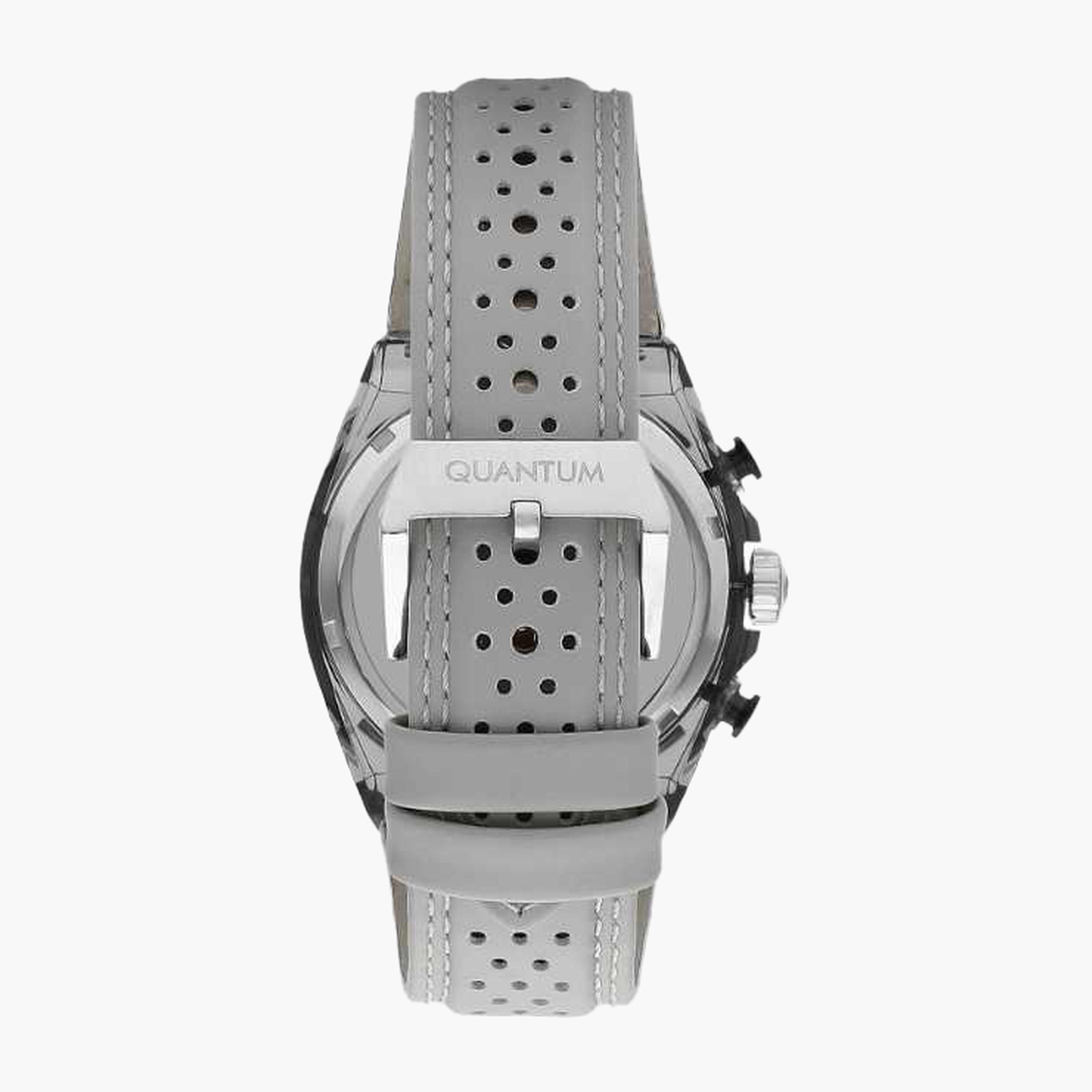 Quantum Men's 43MM Grey Chronograph Leather Strap Watch | PWG1107.066-men-watchesandjewellery-watches-image-3