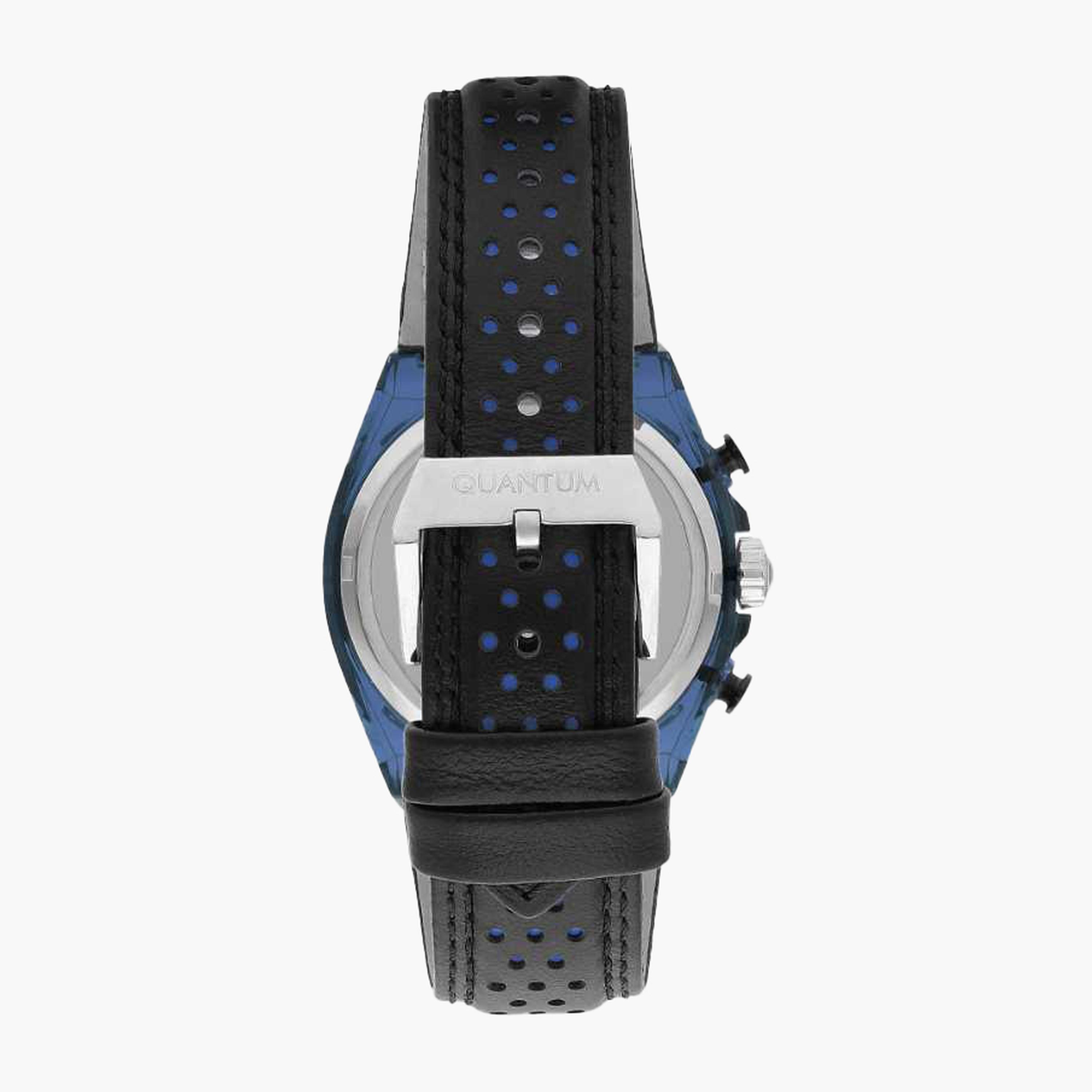 كوانتوم- ساعة رجالية 43 مم كرونوغراف سوار جلدي لون أسود-men-watchesandjewellery-watches-image-3