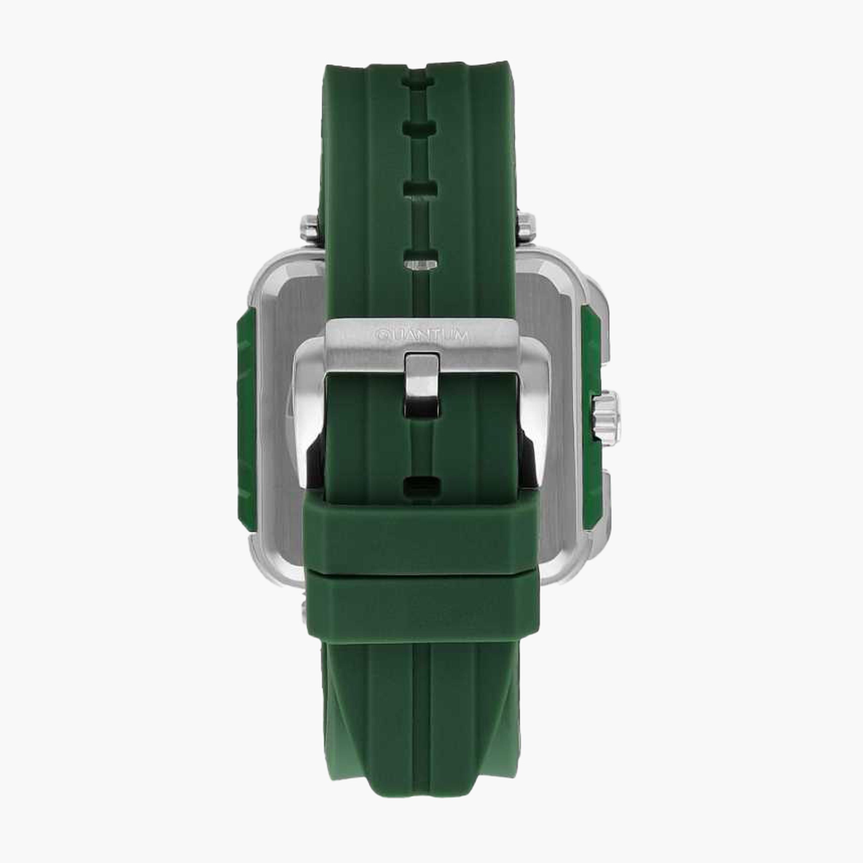 كوانتوم- ساعة رجالية 45 مم كرونوغراف سوار سيليكون لون أخضر غامق-men-watchesandjewellery-watches-image-3