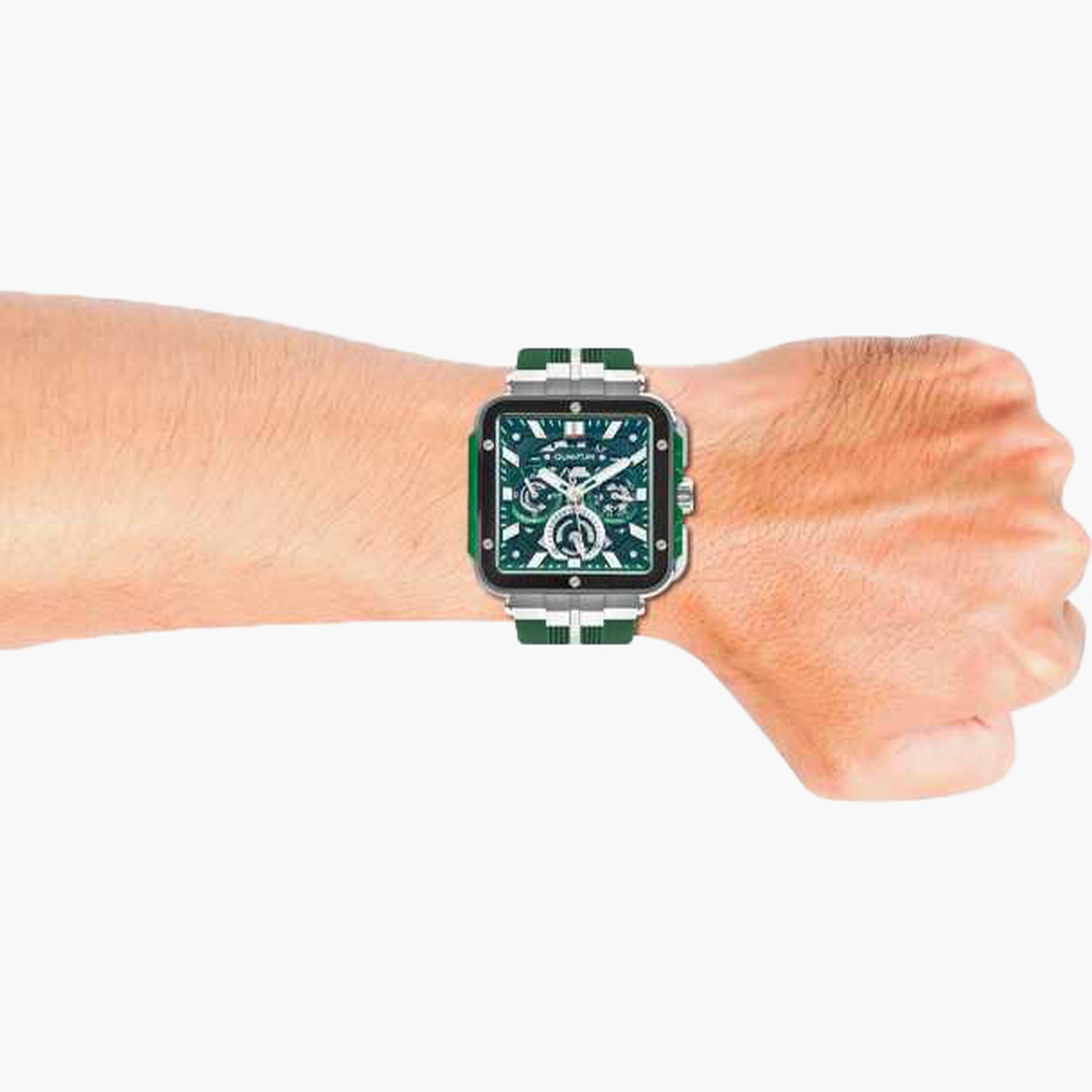 كوانتوم- ساعة رجالية 45 مم كرونوغراف سوار سيليكون لون أخضر غامق-men-watchesandjewellery-watches-image-7