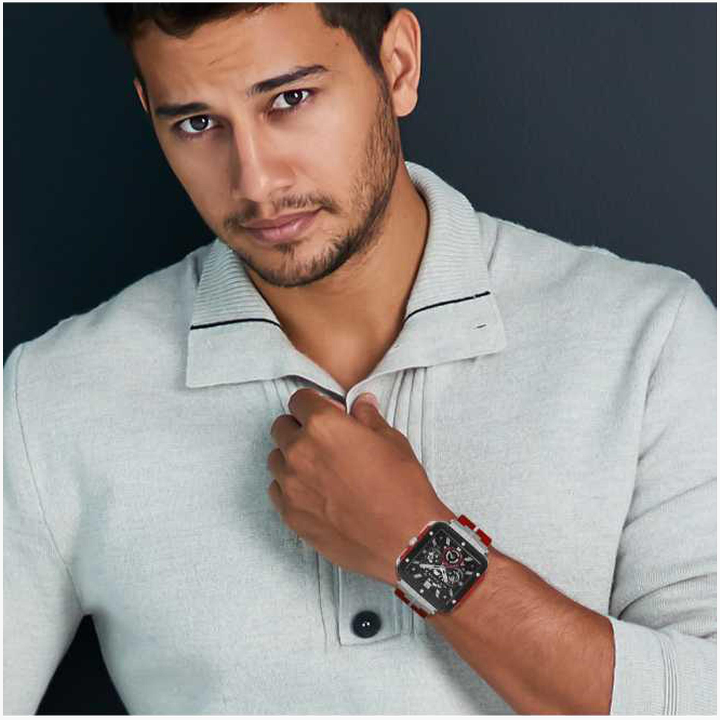 كوانتوم- ساعة رجالية 45 مم كرونوغراف سوار سيليكون لون أسود-men-watchesandjewellery-watches-image-4