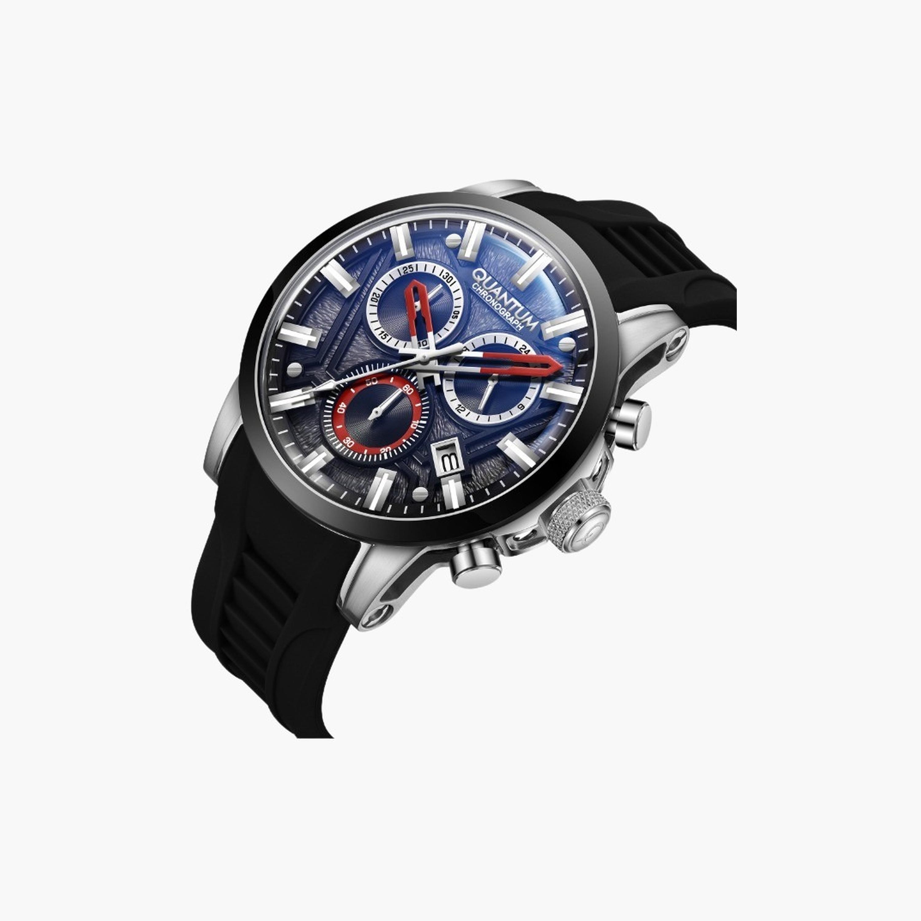 كوانتوم- ساعة رجالية 45 مم كرونوغراف سوار سيليكون لون أسود-men-watchesandjewellery-watches-image-10