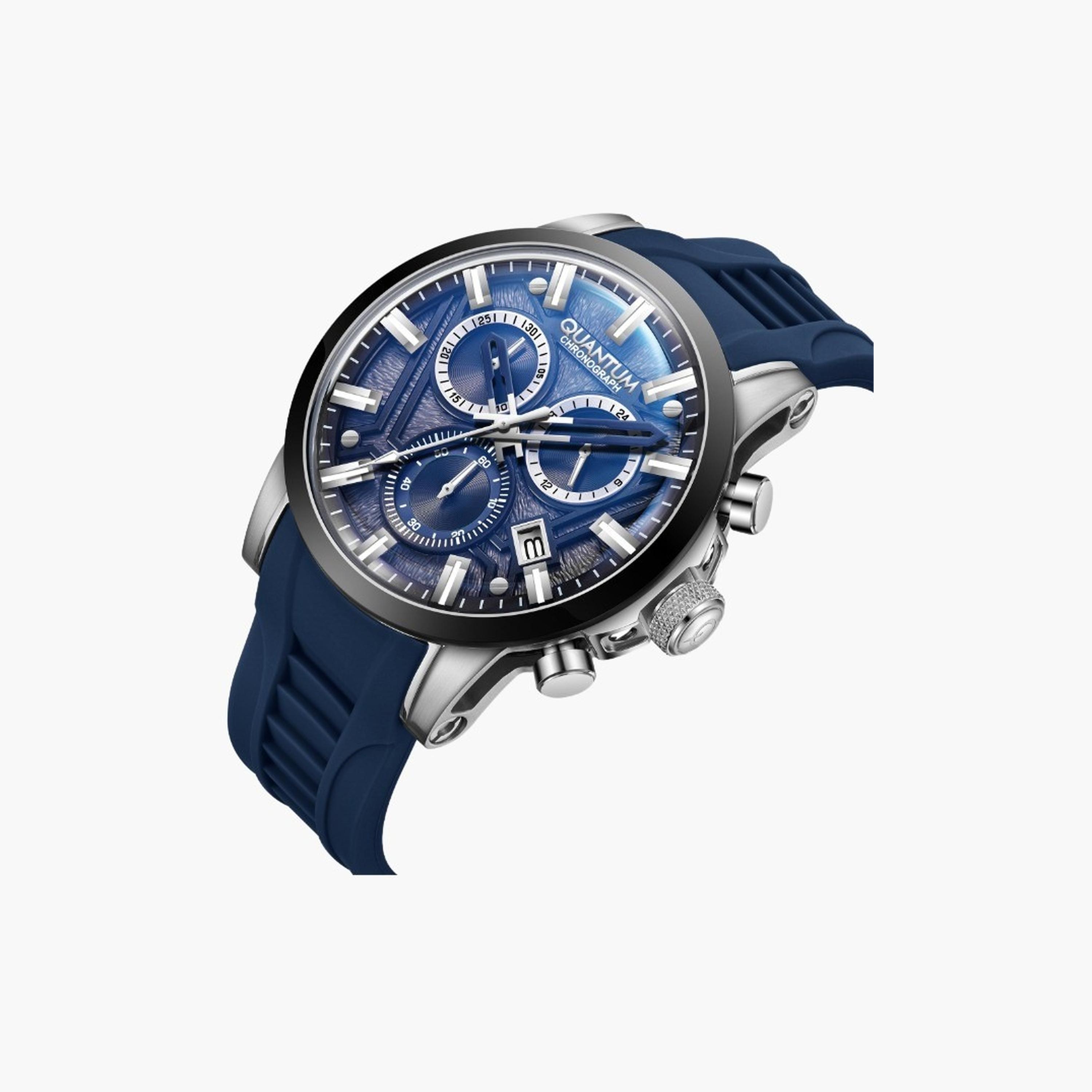 Quantum Men's 45MM Blue Chronograph Silicone Strap Watch | PWG1126.359-men-watchesandjewellery-watches-image-10