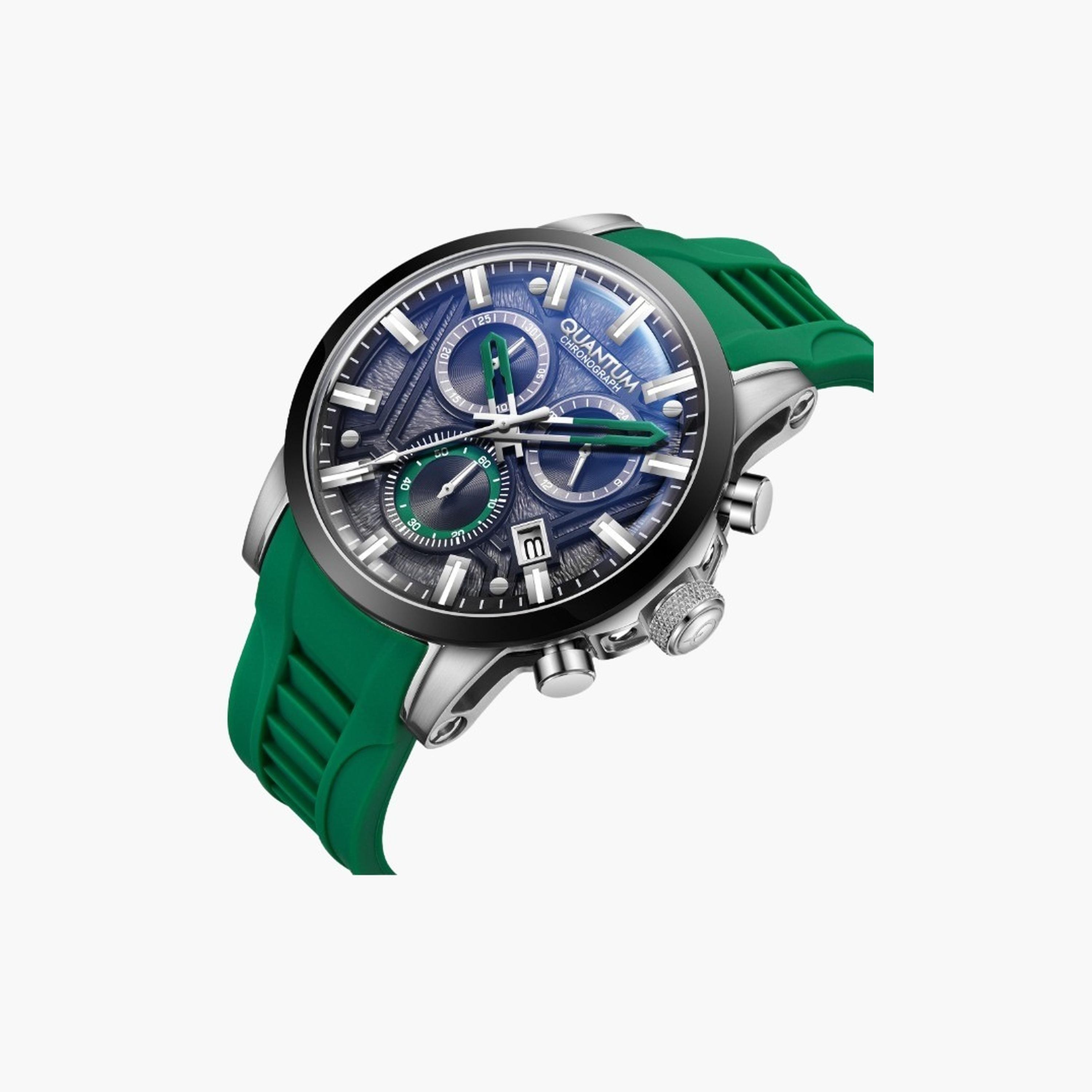 كوانتوم- ساعة رجالية 45 مم كرونوغراف سوار سيليكون لون بندقي-men-watchesandjewellery-watches-image-10